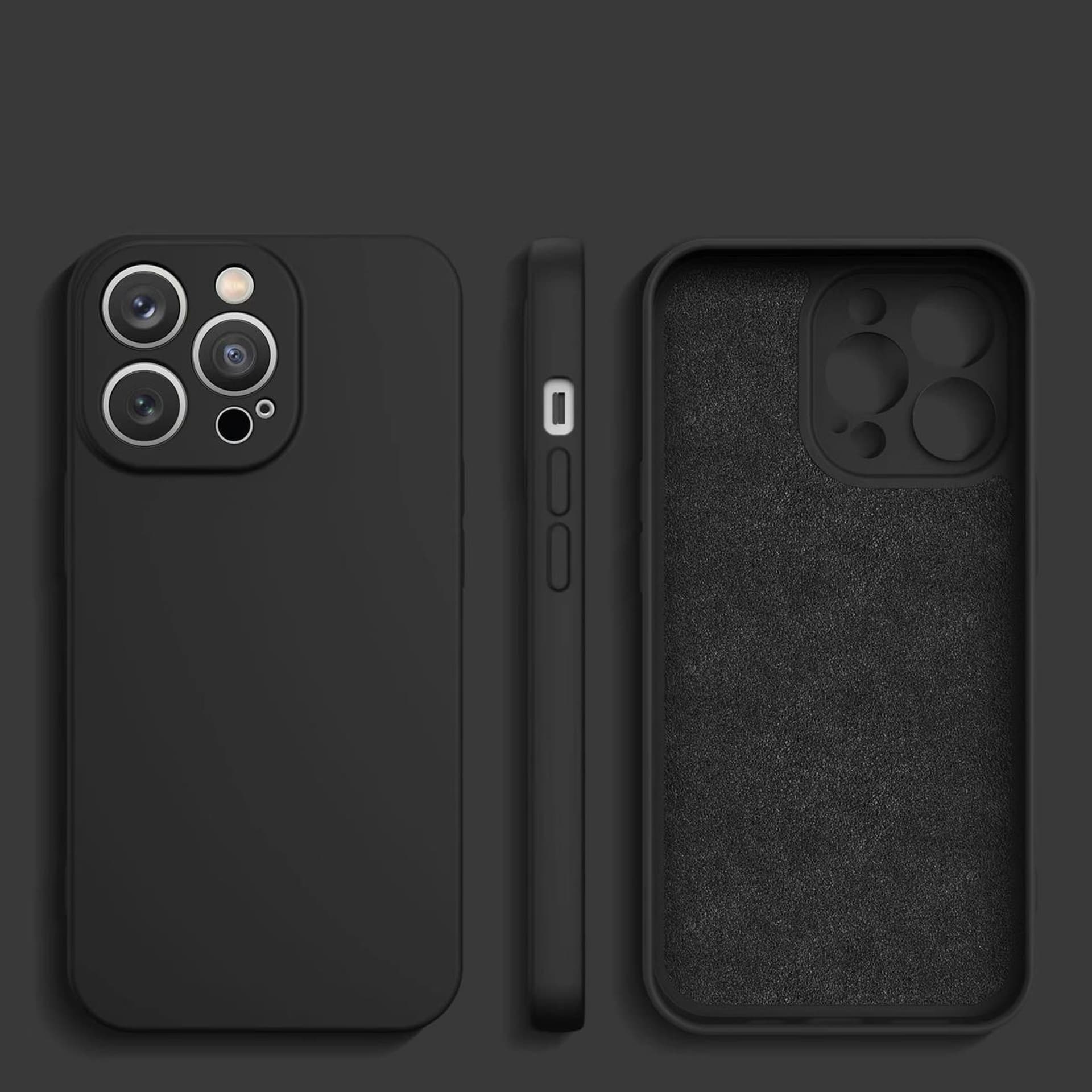 

Silicone case etui iPhone 13 Pro Max silikonowy pokrowiec czarne