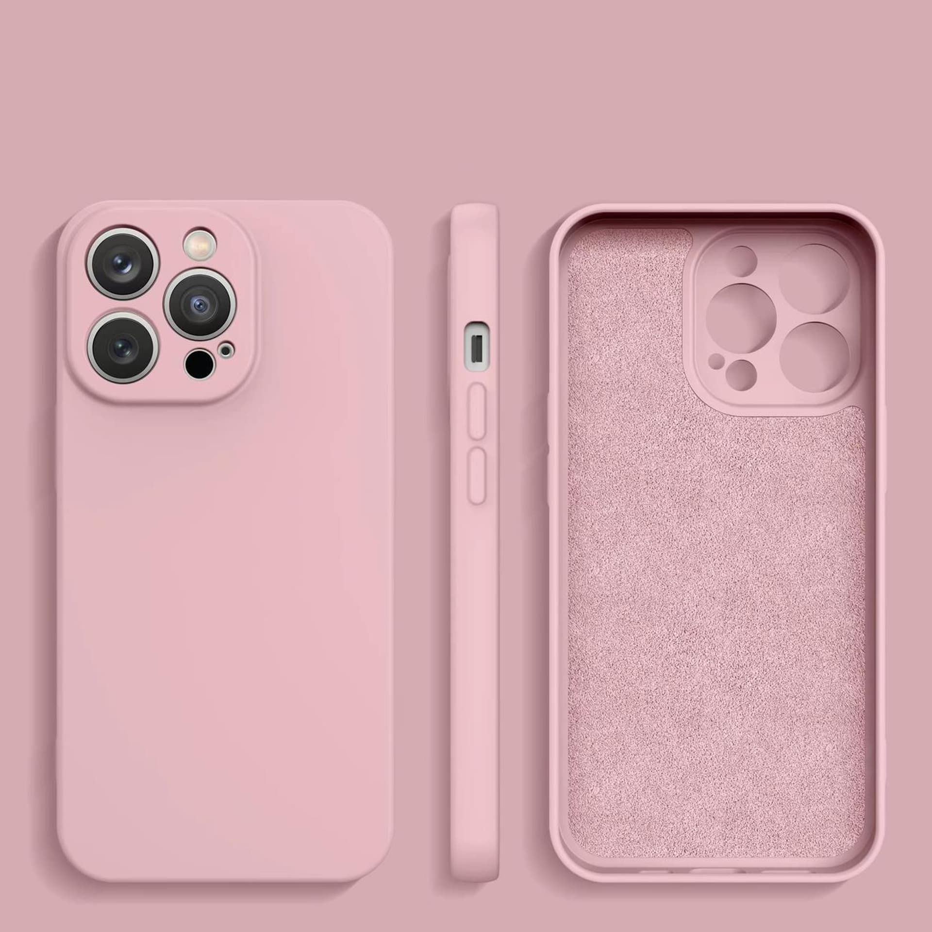 

Silicone case etui iPhone 13 silikonowy pokrowiec różowe