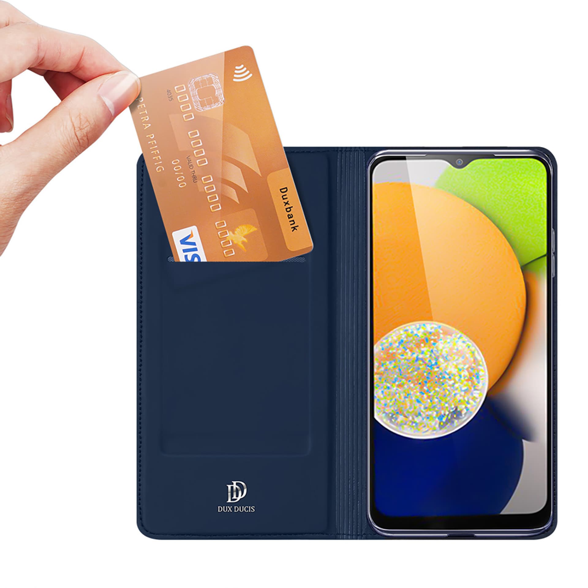 

Dux Ducis Skin Pro kabura etui pokrowiec z klapką Samsung Galaxy A03 niebieski