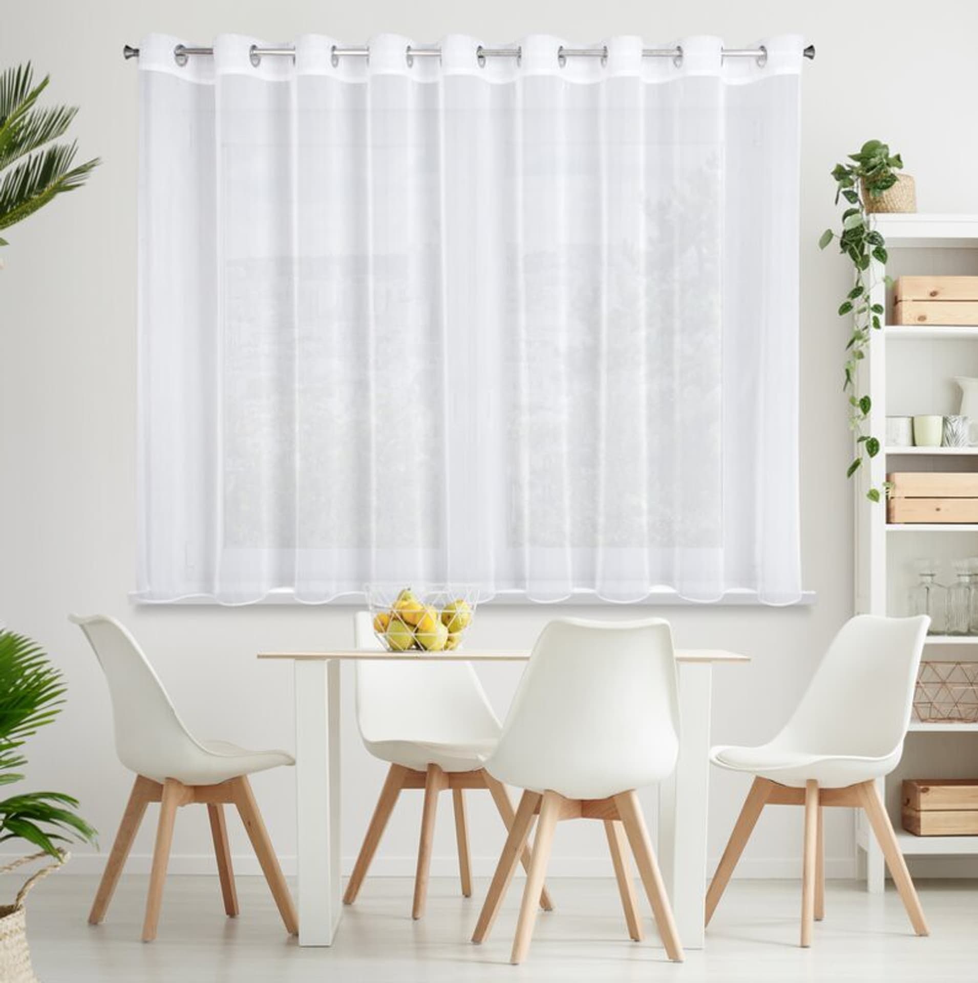 

Firana MIREA 350x150 biała przelotki