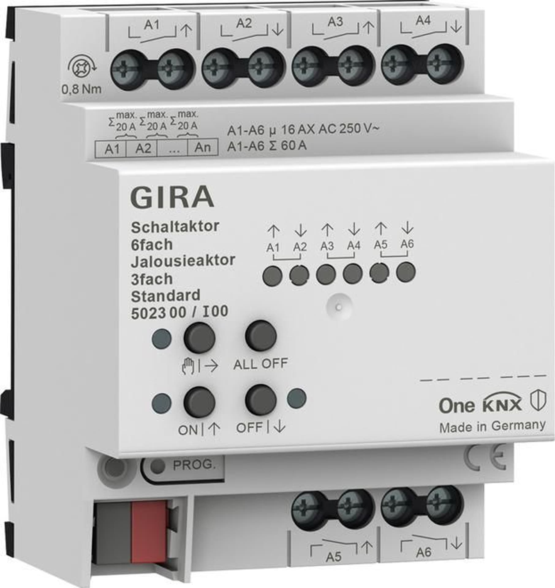 

GIRA aktor przekaźnikowy/żaluzjowy 6x/3x 16 A standard KNX ONE 502300