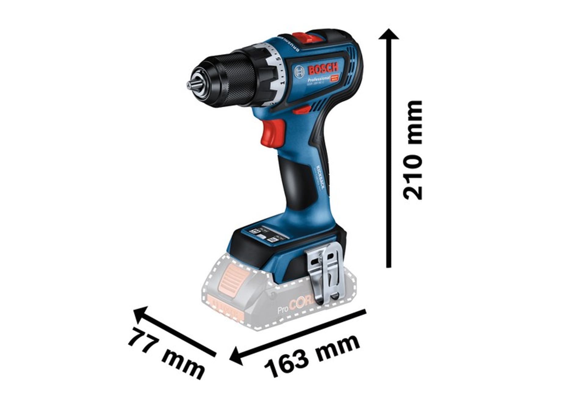 

WIERTARKO-WKRĘTARKA AKUMULATOROWA GSR 18V-90C 0*AH