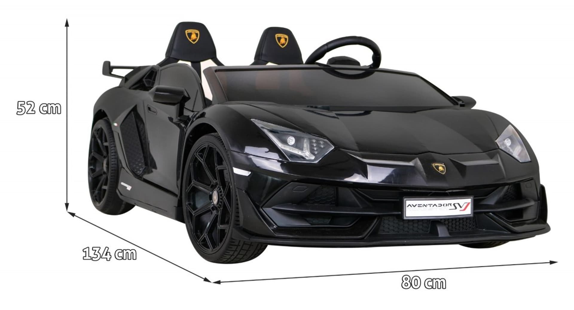 

Lamborghini SVJ DRIFT dla 2 dzieci Czarny + Funkcja driftu + Pilot + MP3 LED + Wolny Start