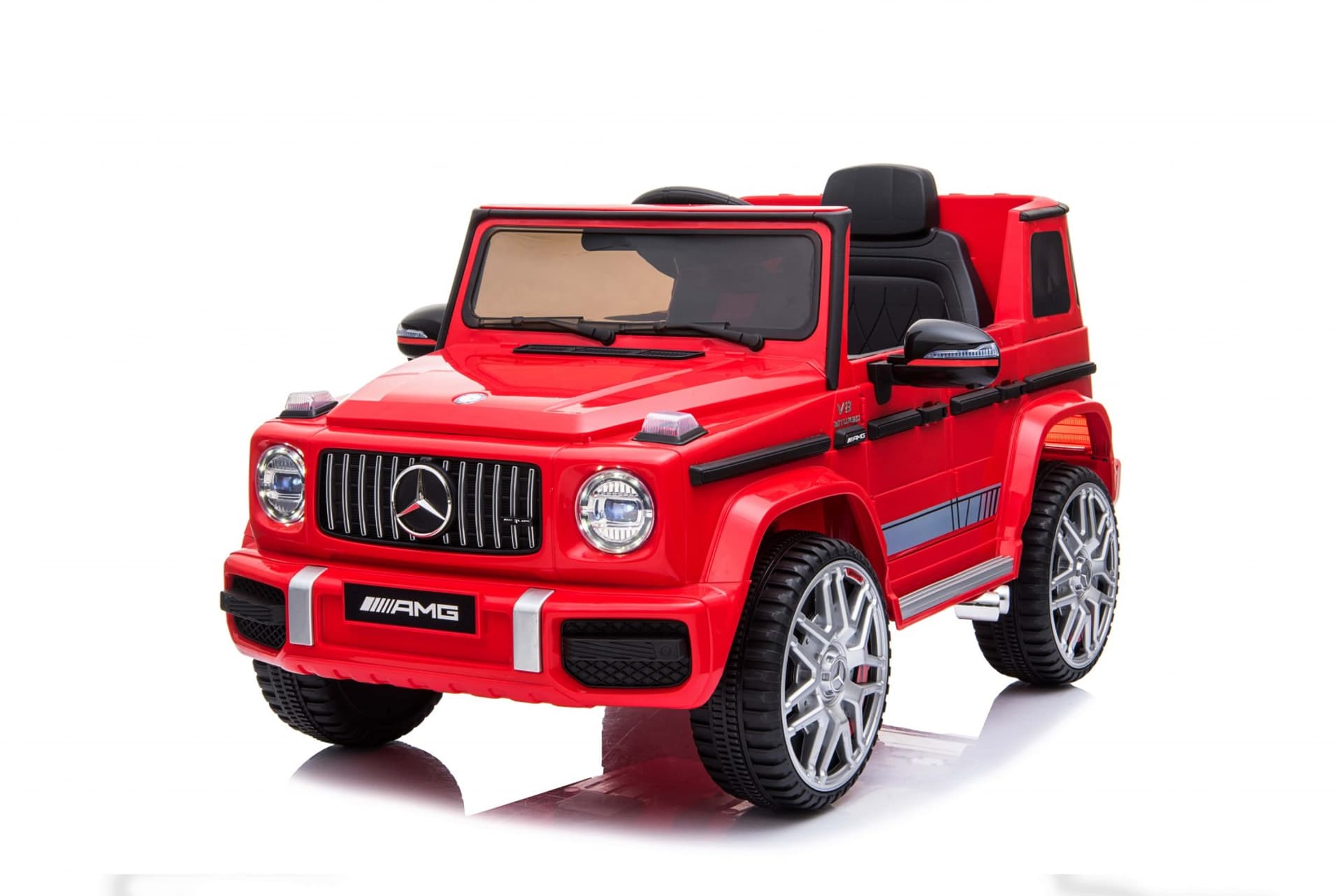 

Mercedes AMG G63 dla dzieci Czerwony + Pilot + MP3 LED + Wolny Start + EVA + Pasy