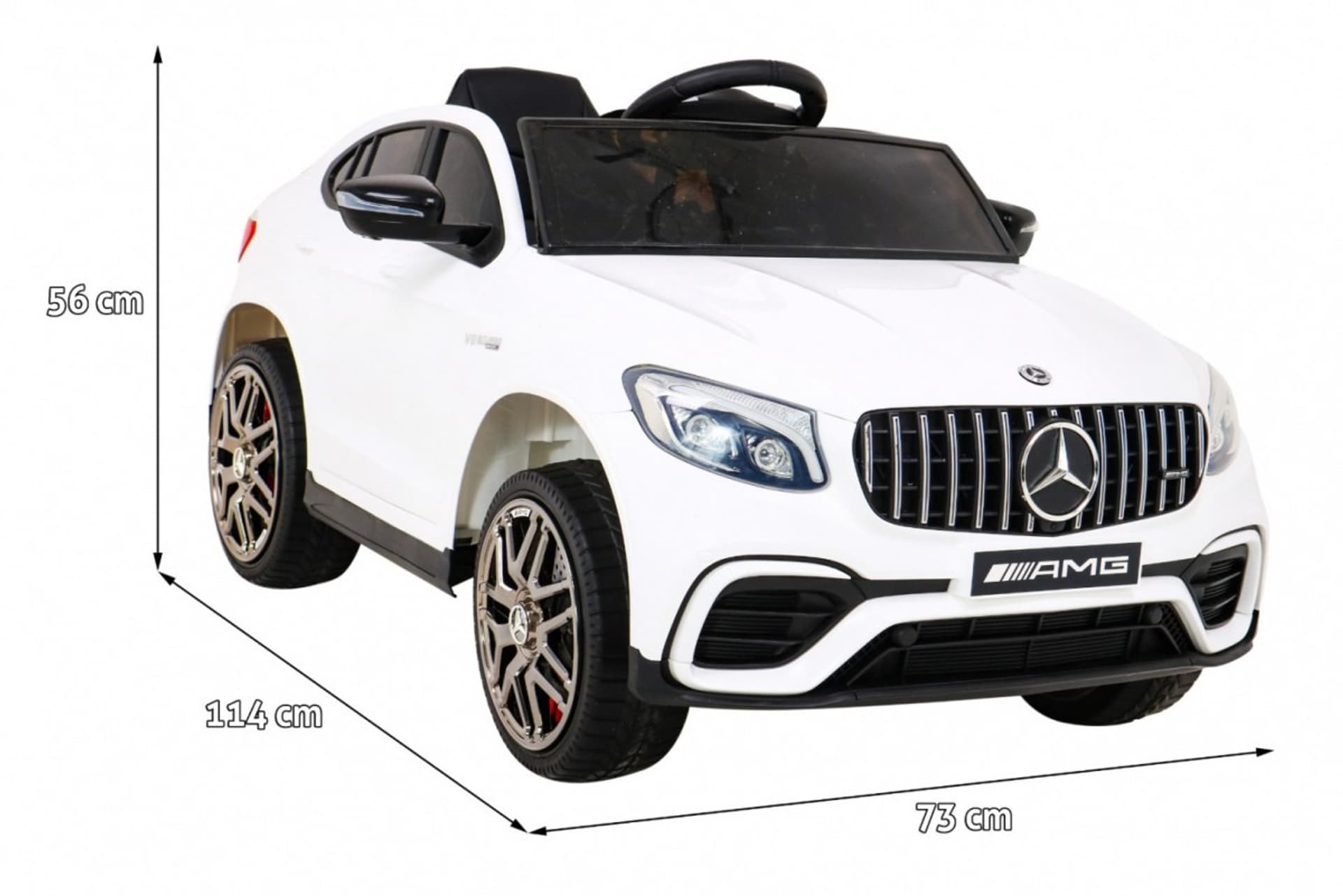 

Mercedes Benz GLC63S dla dzieci Biały + Pilot + Napęd 4x4 + MP3 LED + EVA + Wolny Start