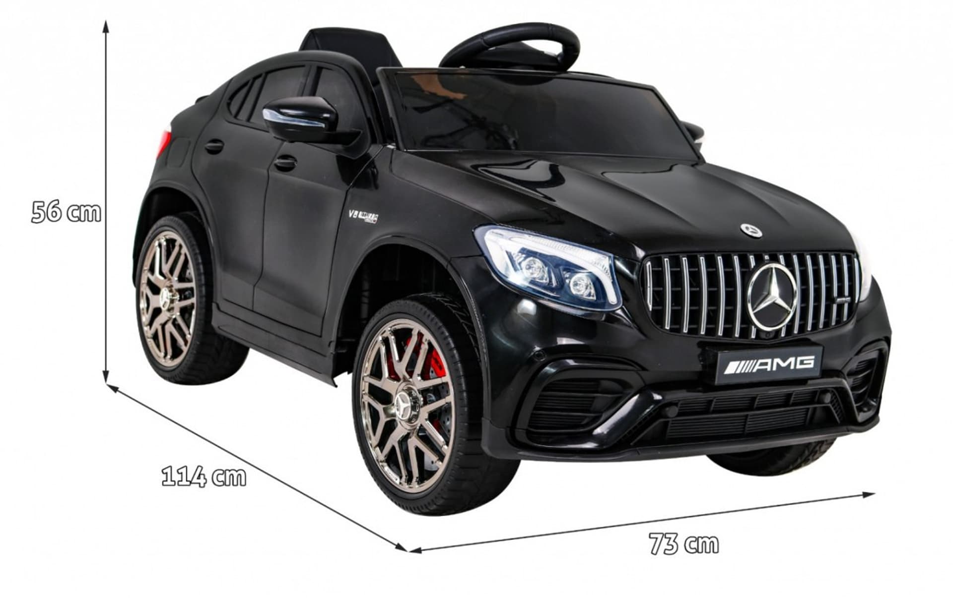 

Mercedes Benz GLC63S dla dzieci Czarny + Pilot + Napęd 4x4 + MP3 LED + EVA + Wolny Start