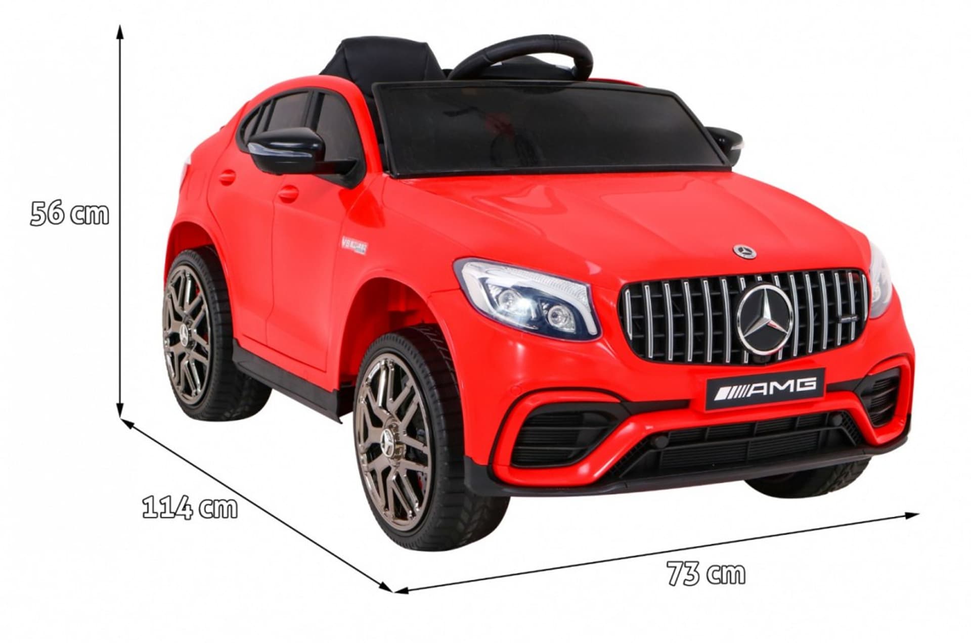 

Mercedes Benz GLC63S dla dzieci Czerwony + Pilot + Napęd 4x4 + MP3 LED + EVA + Wolny Start