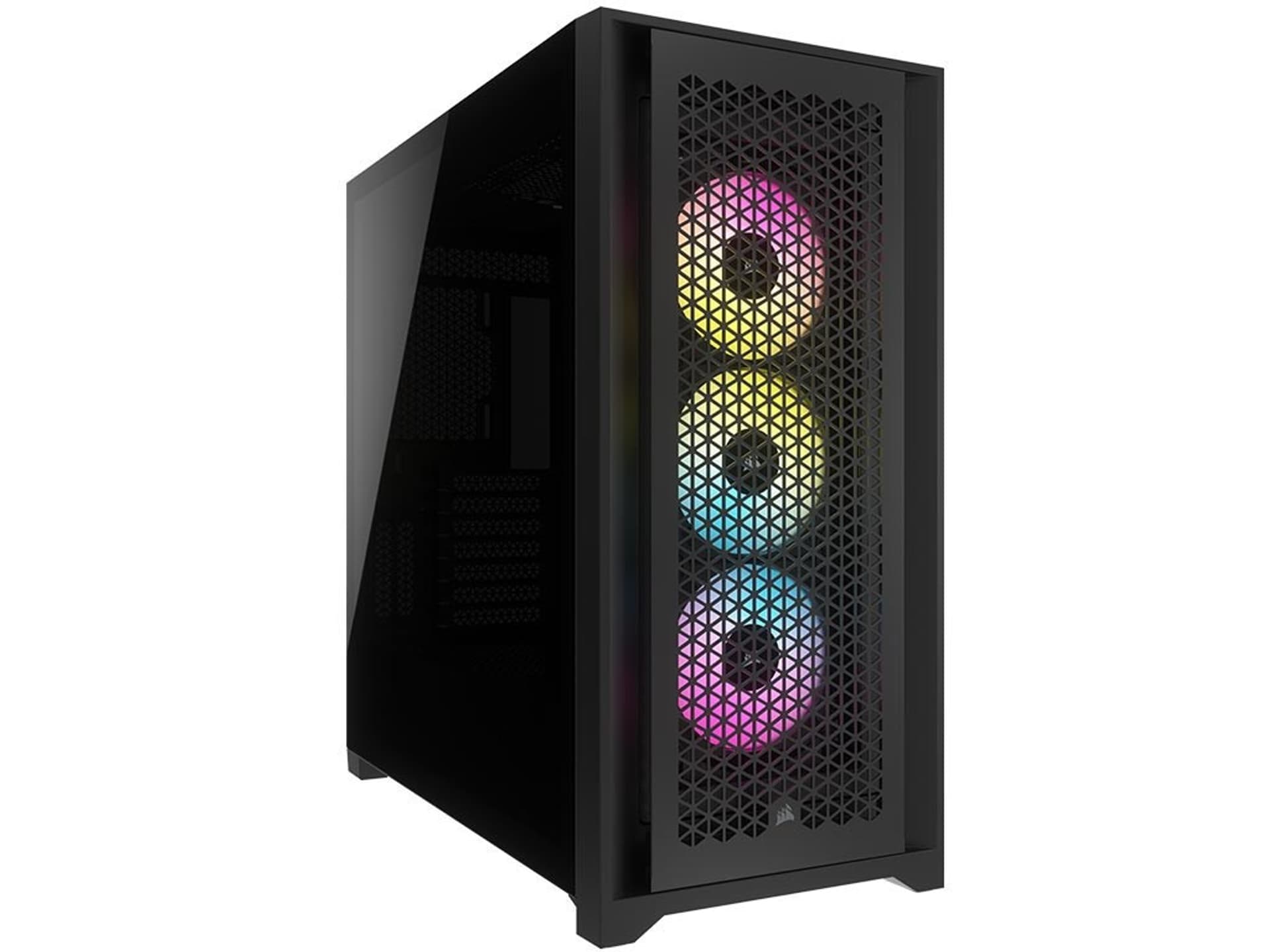 

Obudowa PC Corsair Tempered Glass iCUE 5000D RGB AIRFLOW Okno boczne, Czarny, Mid-Tower, Zasilacz w zestawie Nie