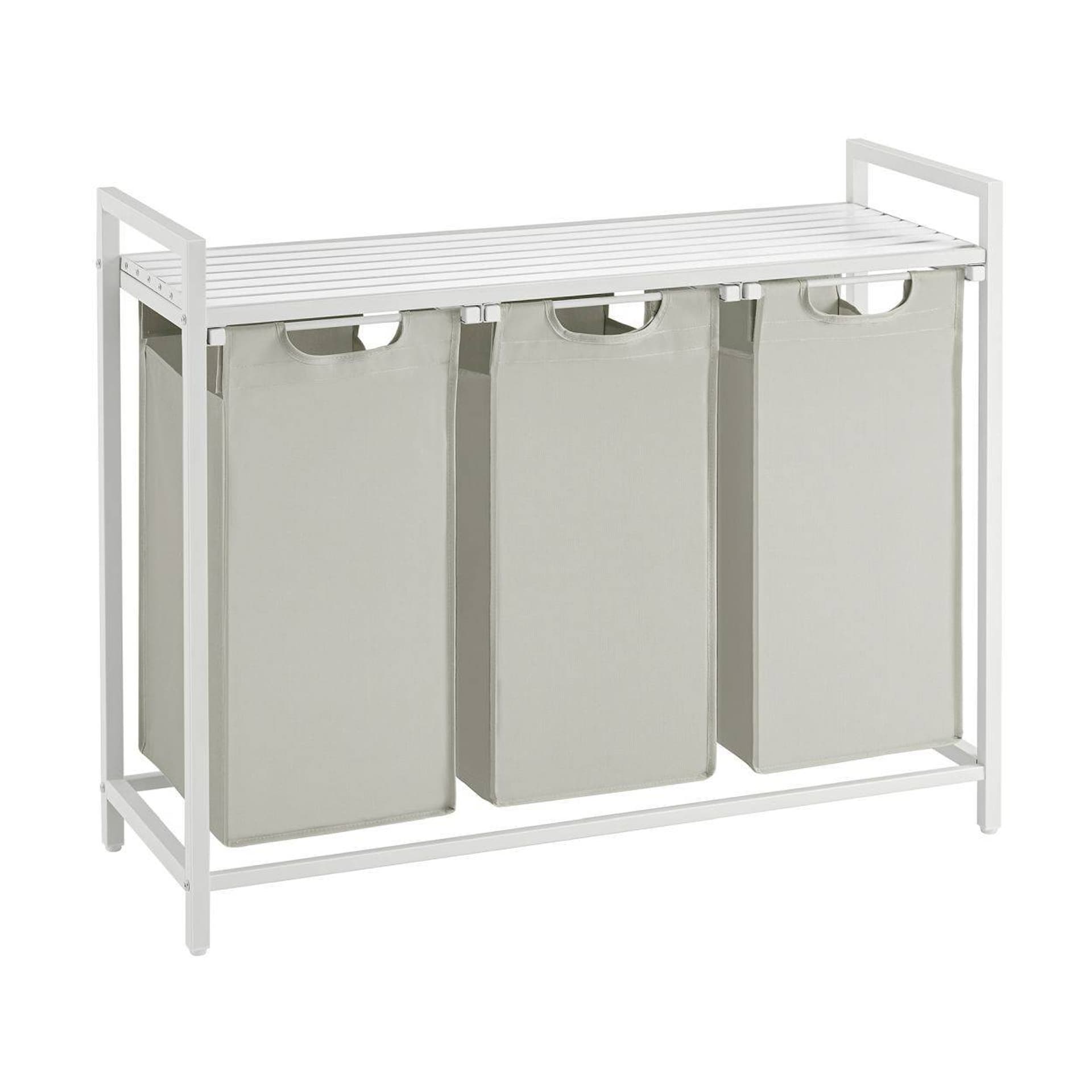 

Kosz na pranie biało-szary 3 komory x38L