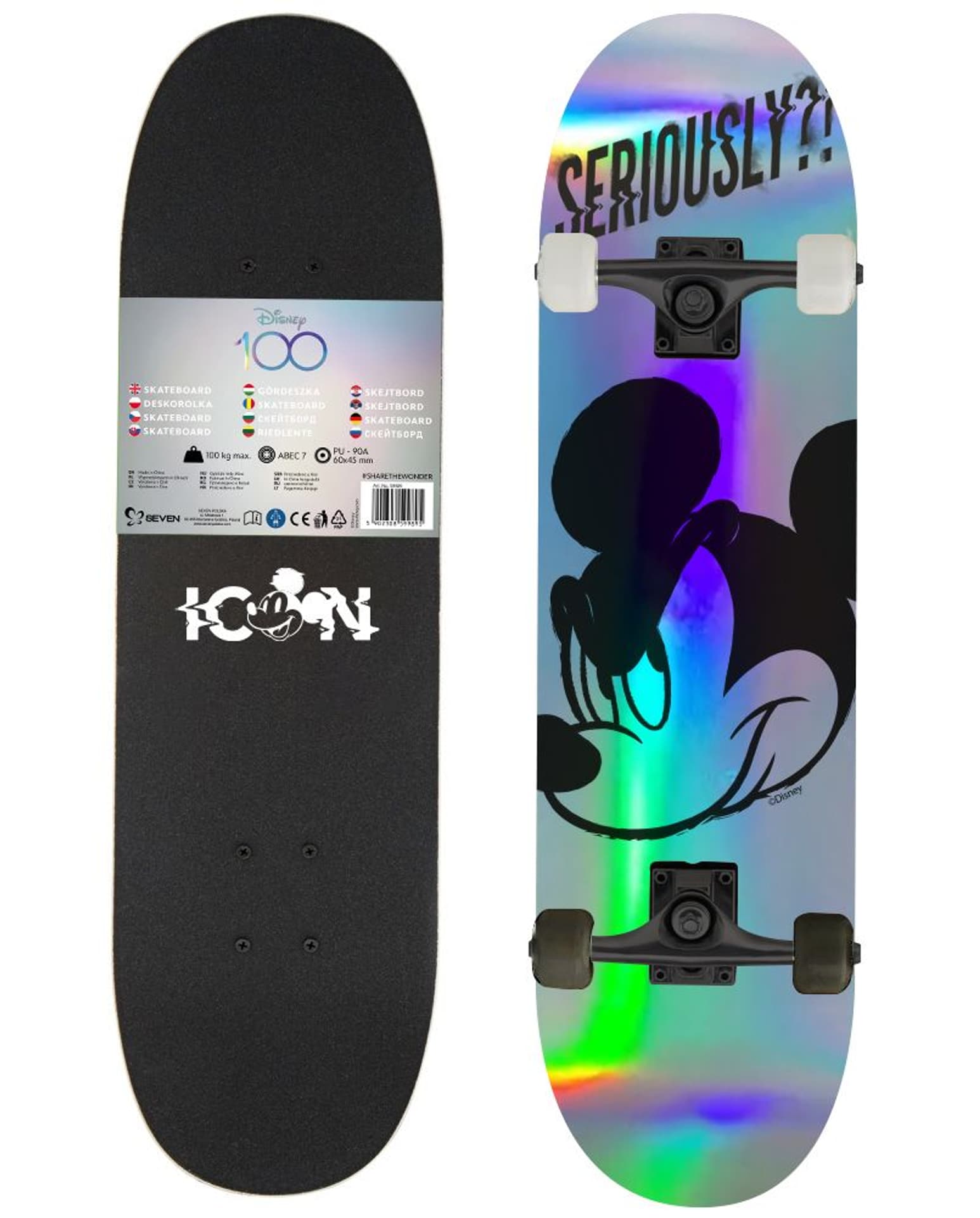 

DESKOROLKA DREWNIANA DUŻA D100 MICKEY SERIOUSLY HOLO