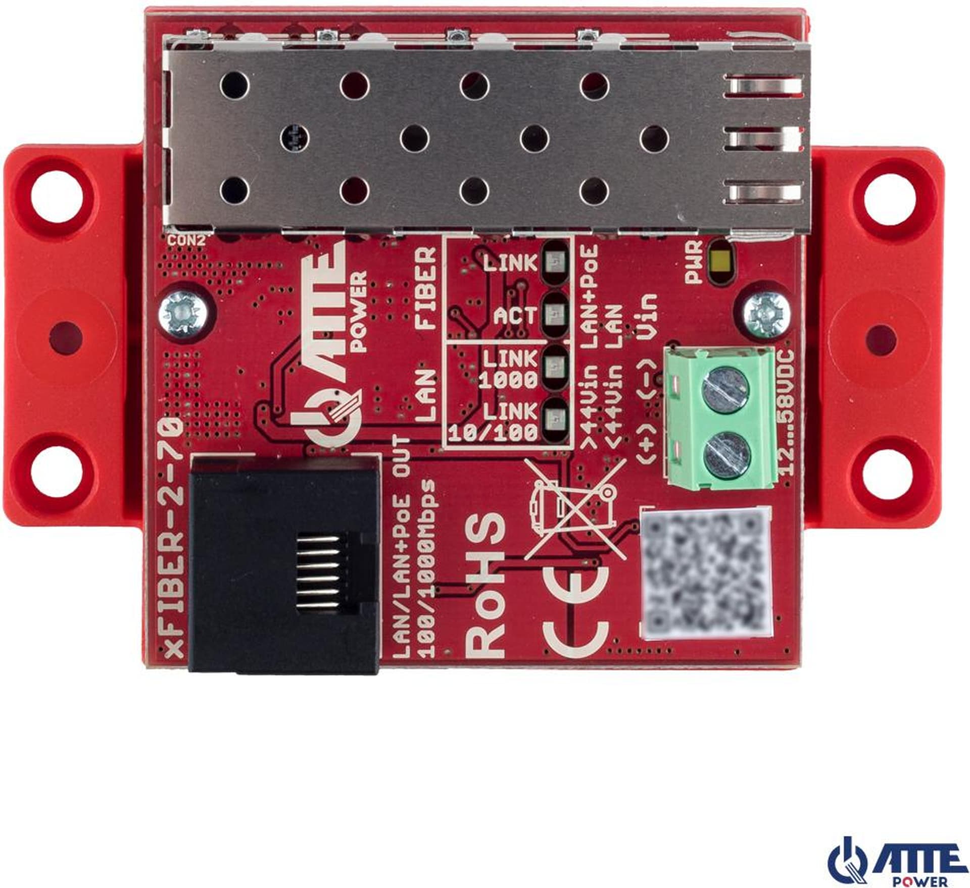 

Gigabitowy media konwerter Ethernet ATTE xFIBER‑2‑70 (PoE OUT)