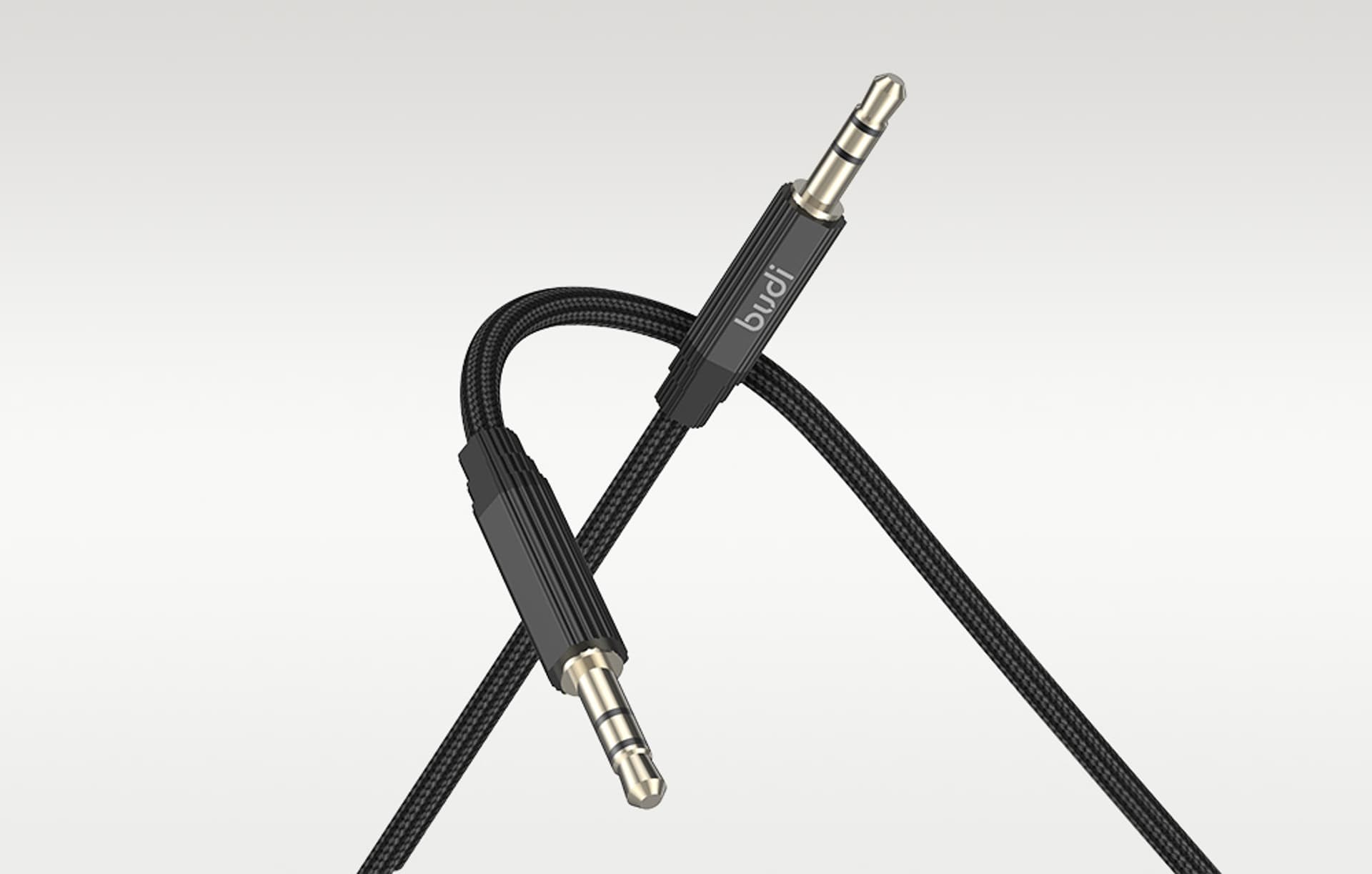 

Kabel AUX mini jack 3.5mm do mini jack 3.5mm Budi, 1m (czarny)