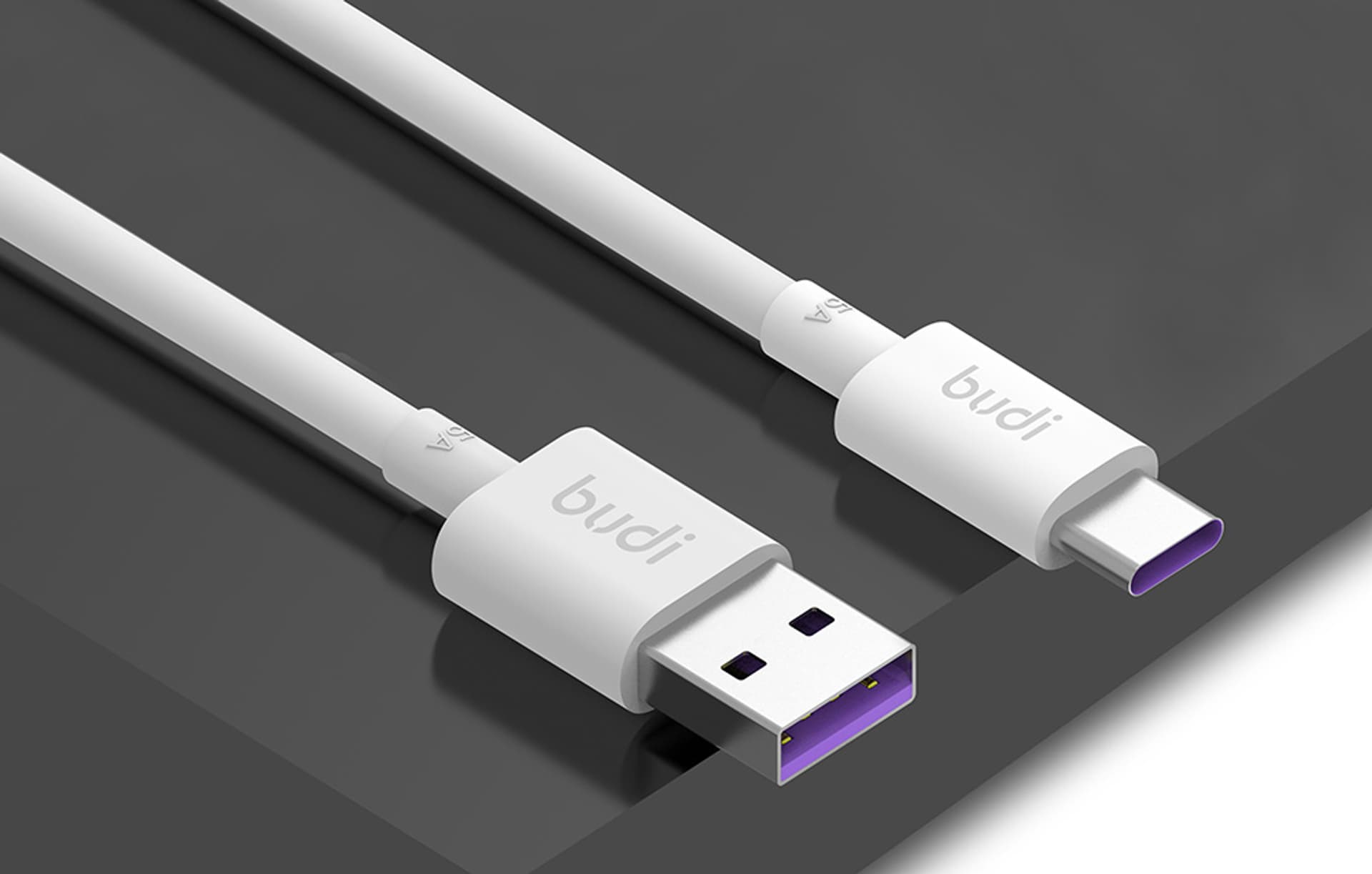 

Kabel USB do USB-C Budi 5A, 1m (biały)