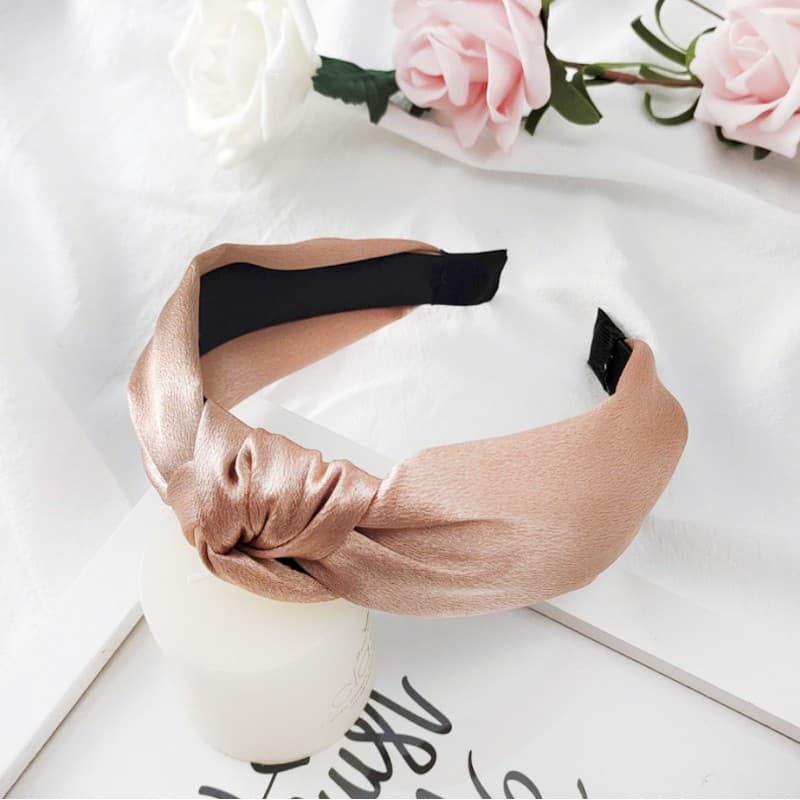 

Opaska turban z materiału satynowa O228MOR