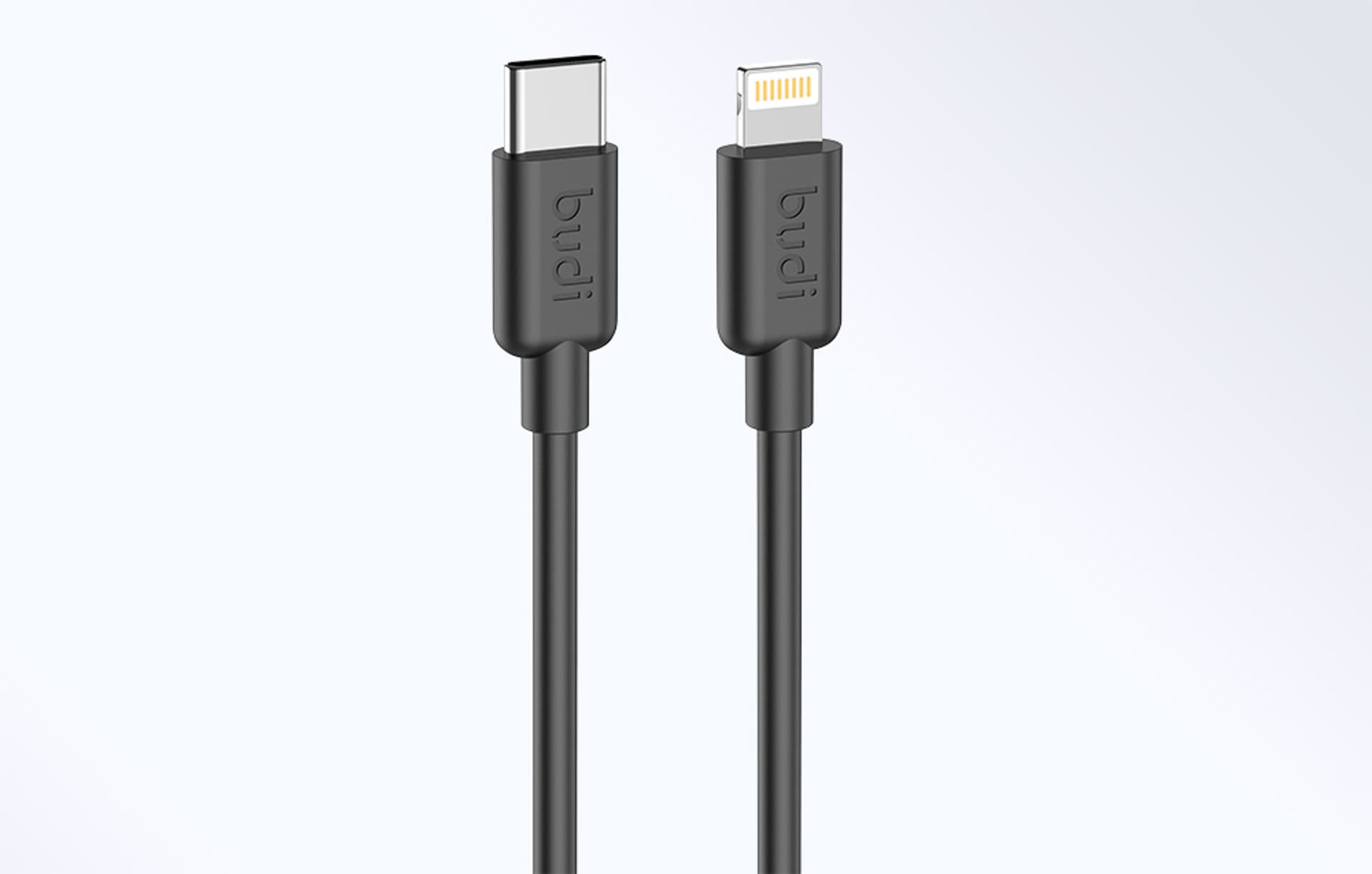 

Kabel do ładowania Budi 230TL, 20W, 1.2m, (czarny)