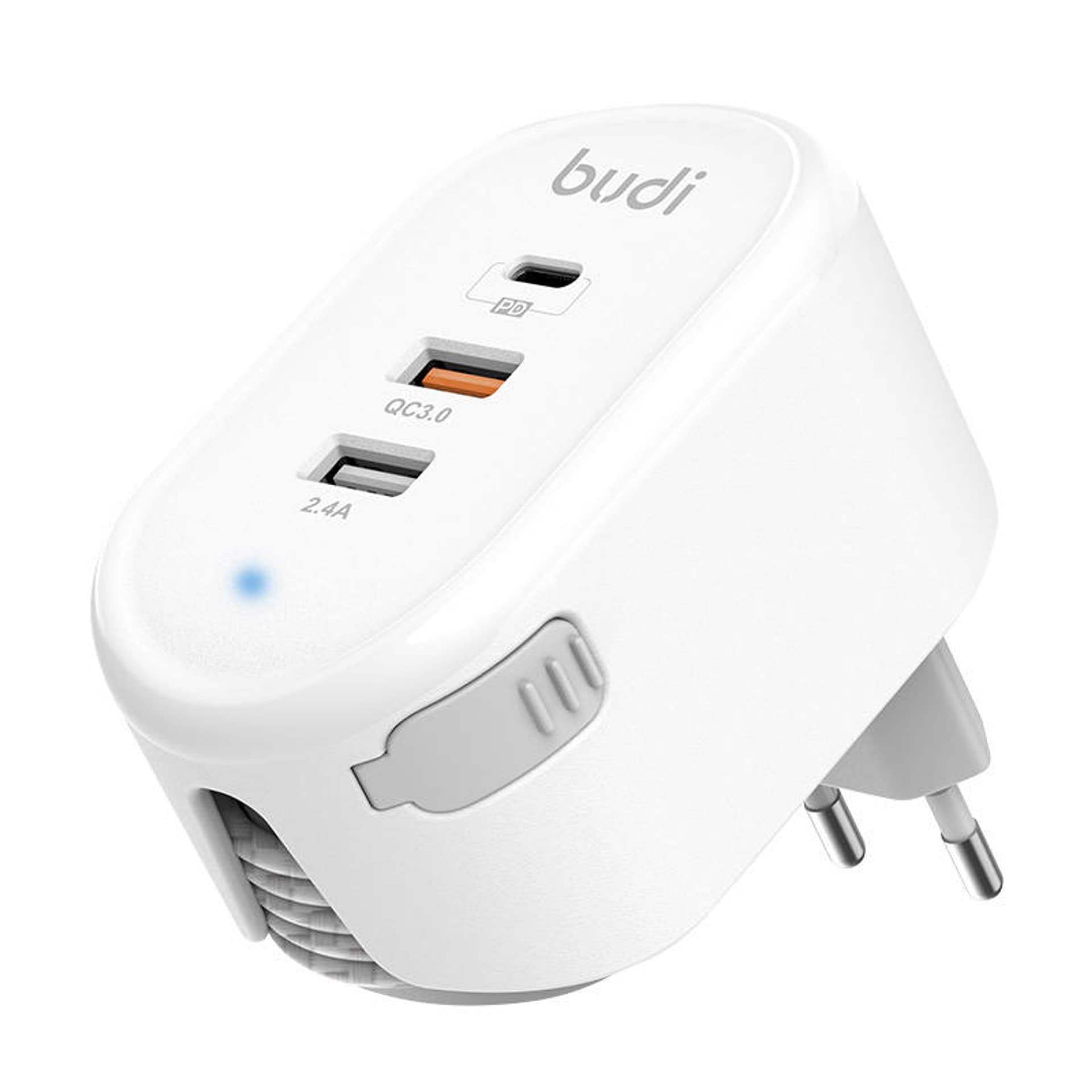 

Ładowarka Budi 30W z 1m kablem (biała)