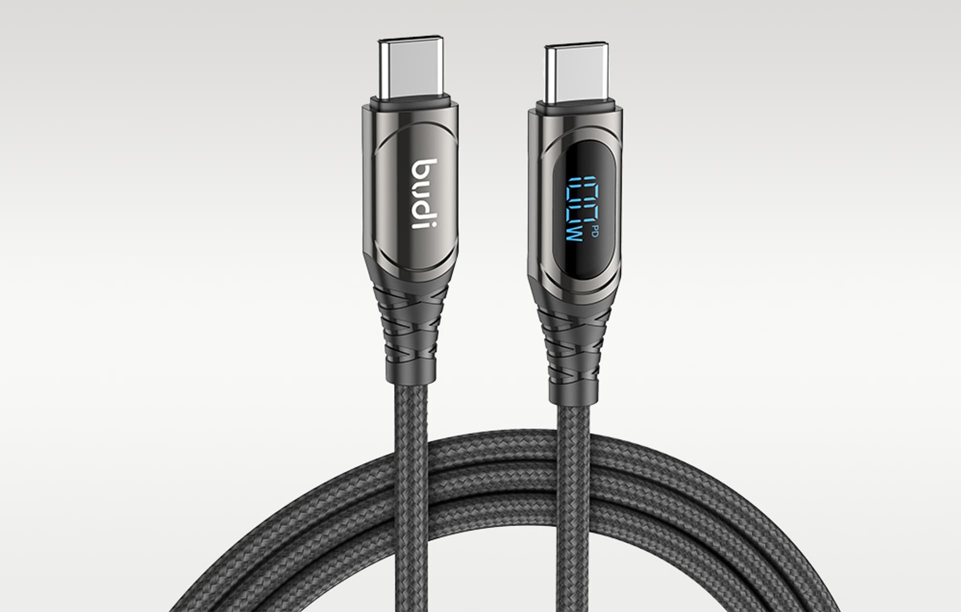 

Kabel 2xUSB-C Budi 229TT, 100W, 1.5m (czarny)