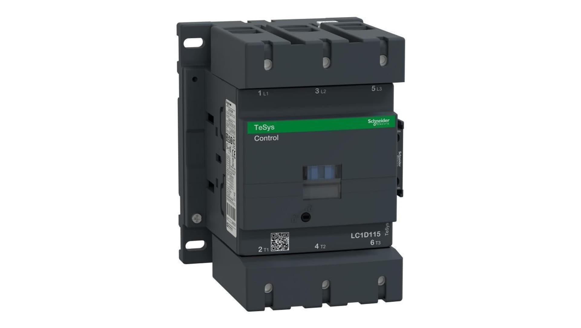 

TeSys Deca Stycznik mocy 115A 3P 110V AC 1Z 1R LC1D115F7