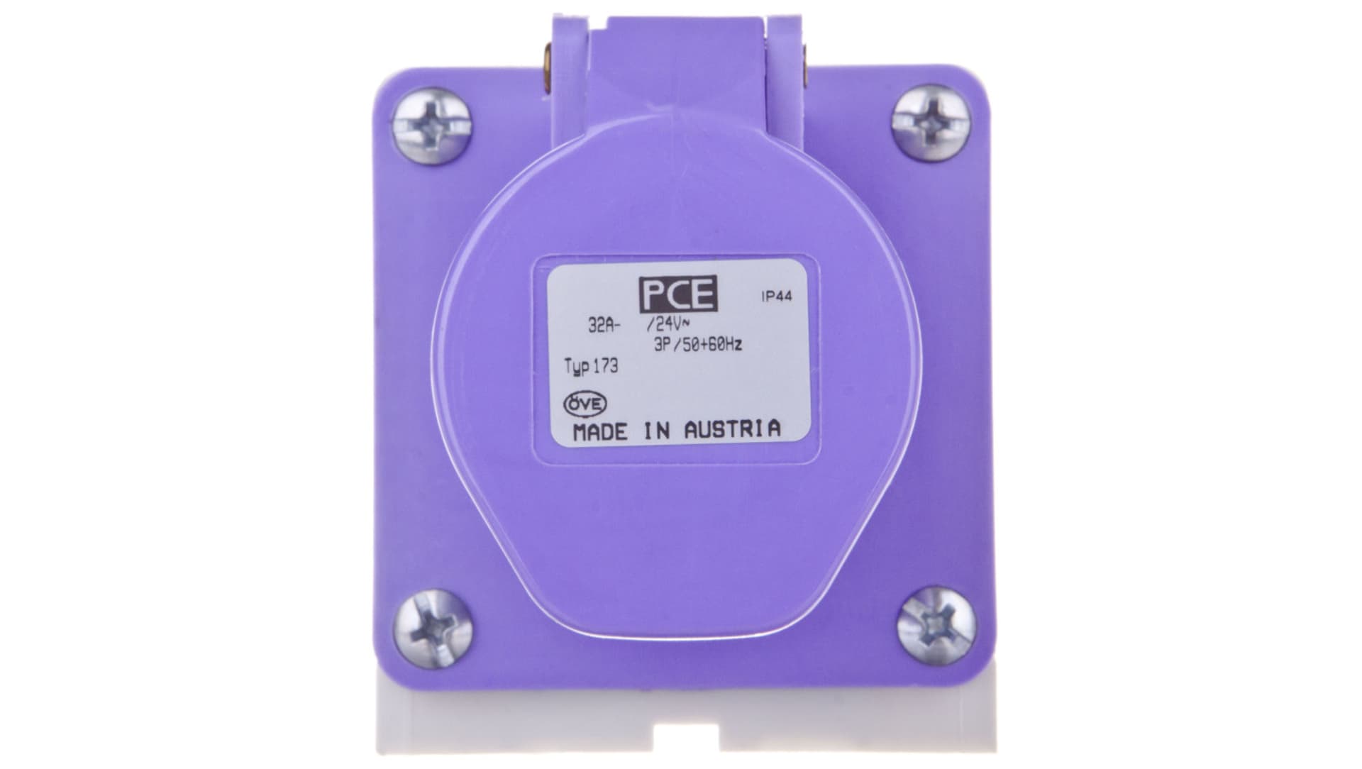 

Gniazdo stałe 32A 3P 24V fioletowe IP44 173V