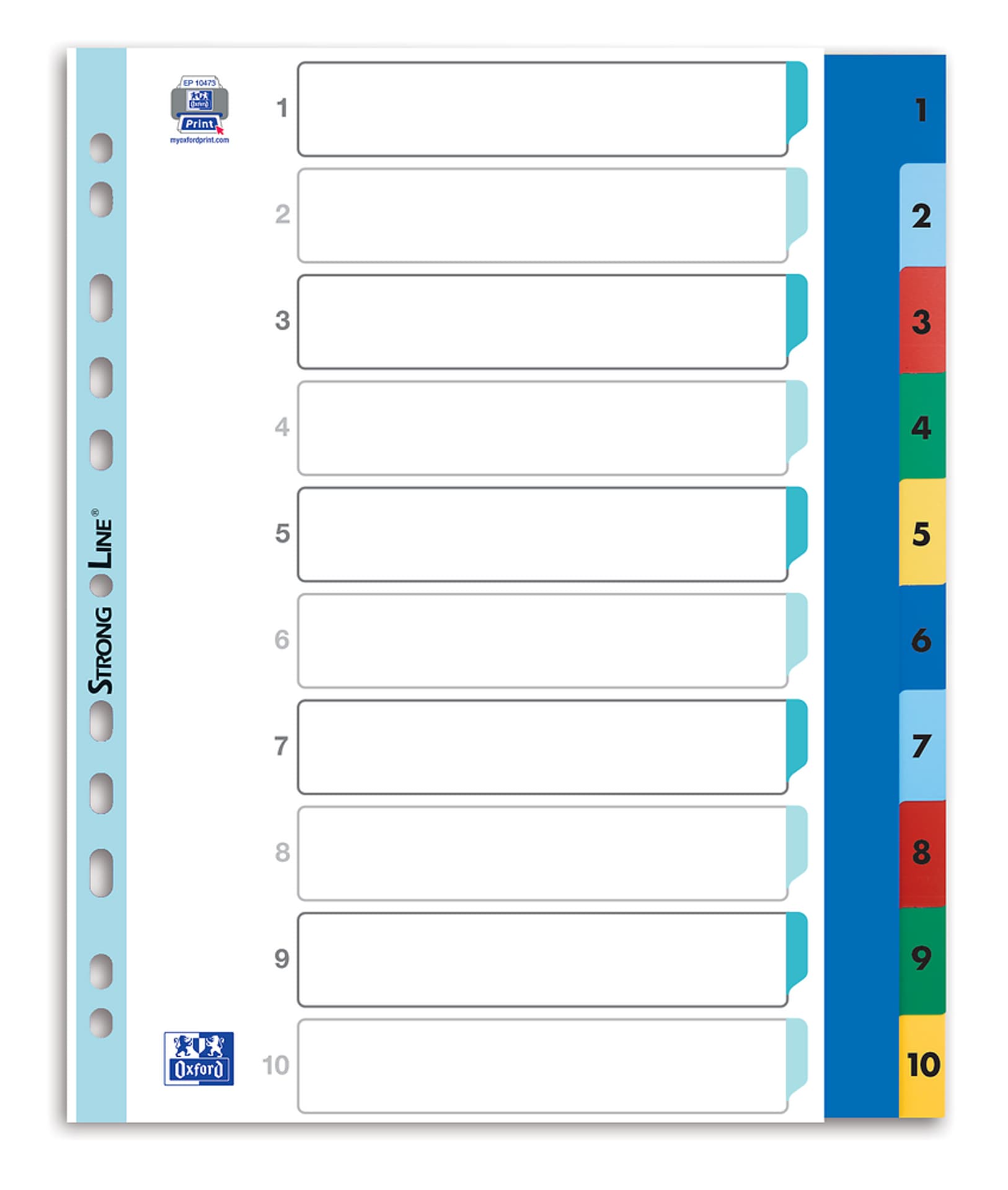 

Przekładki A4 MAXI 1-10 kolor PP numeryczne ELBA 100205095