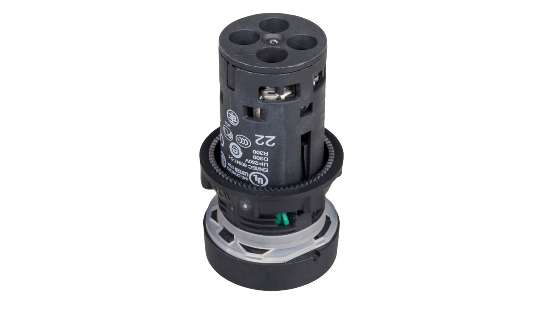 

Przycisk sterowniczy 22mm zielony z samopowrotem 1Z+1R XB7NA35