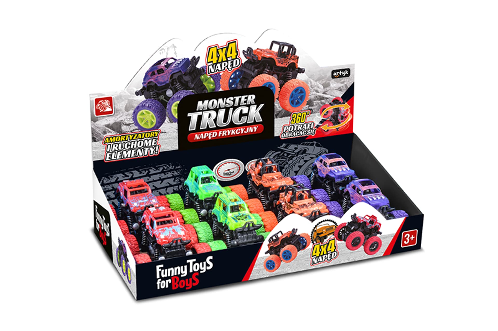 

AUTO MONSTER TRUCK TOYS FOR BOYS 8 SZT/DISP
