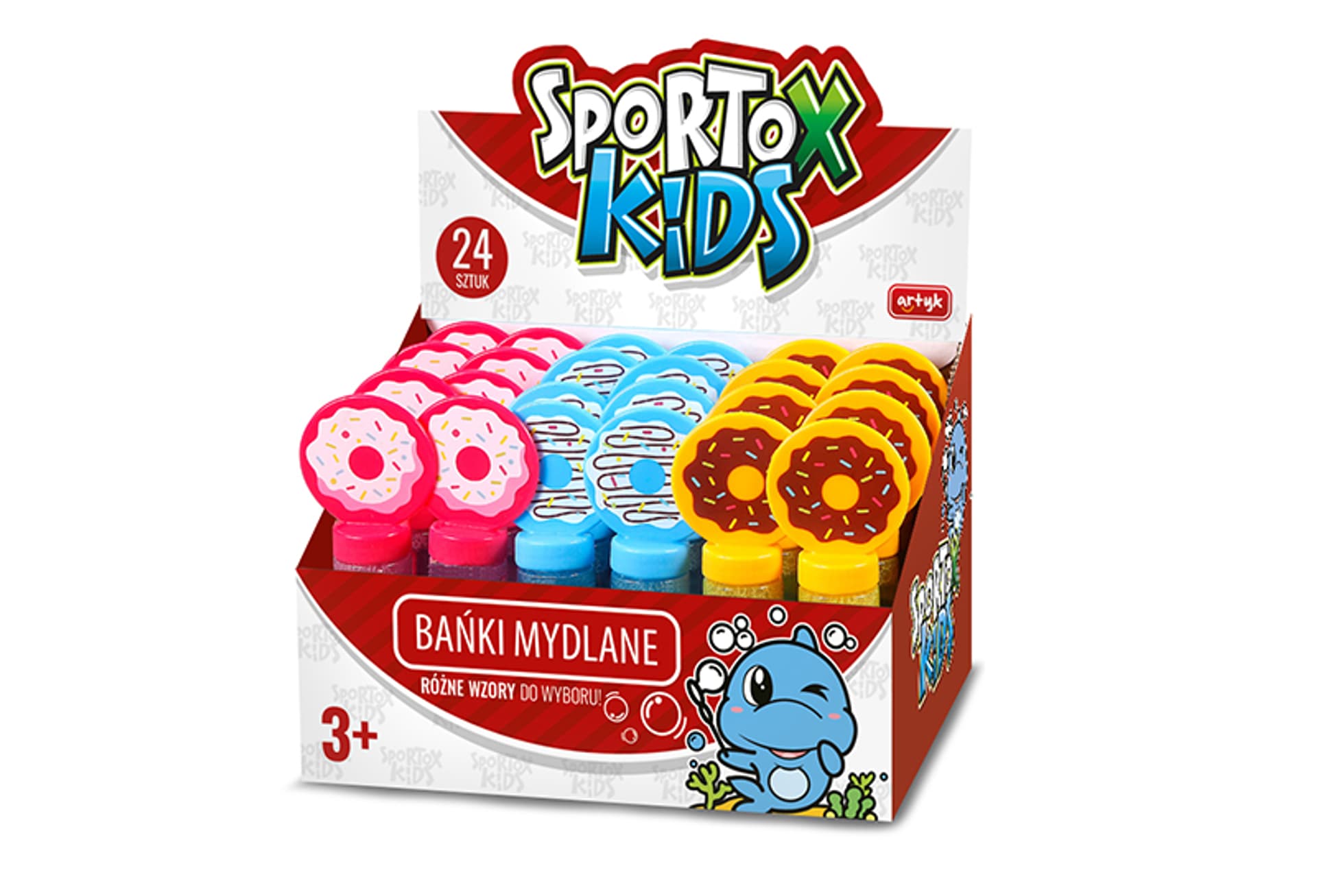 

BAŃKI MYDLANE SPORTOX KIDS 24 SZT/DISP.