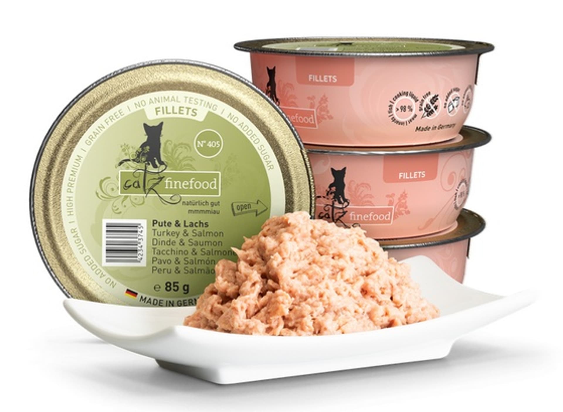 

Catz Finefood Filety N.405 Indyk/Łosoś tacka 85g