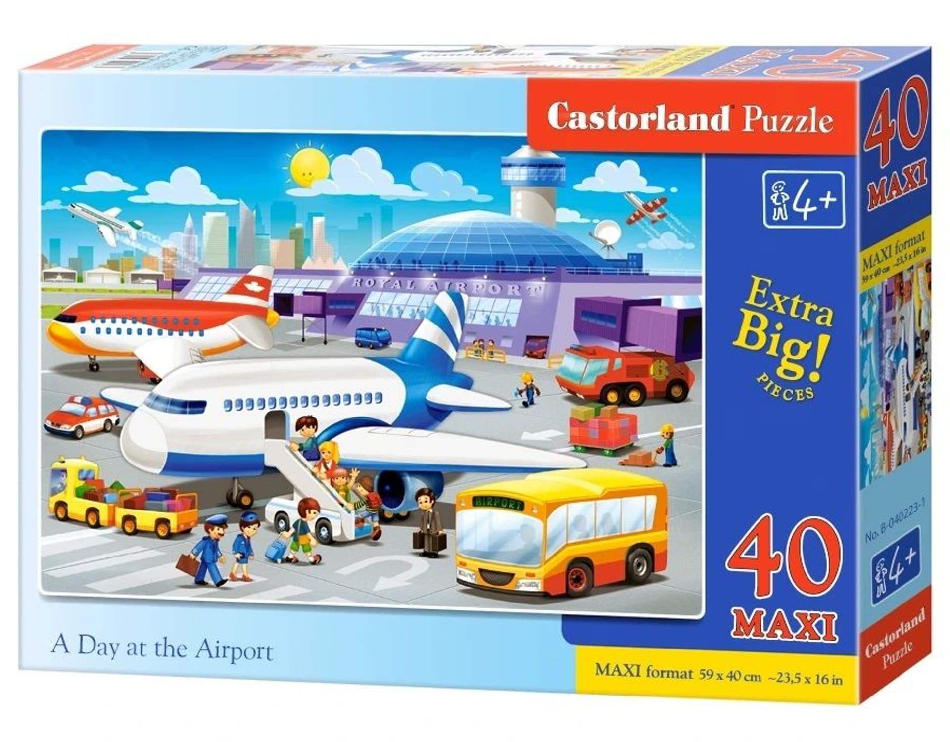 

CASTORLAND Puzzle 40 elementów Maxi A Day at the Airport - Lotnisko 4+