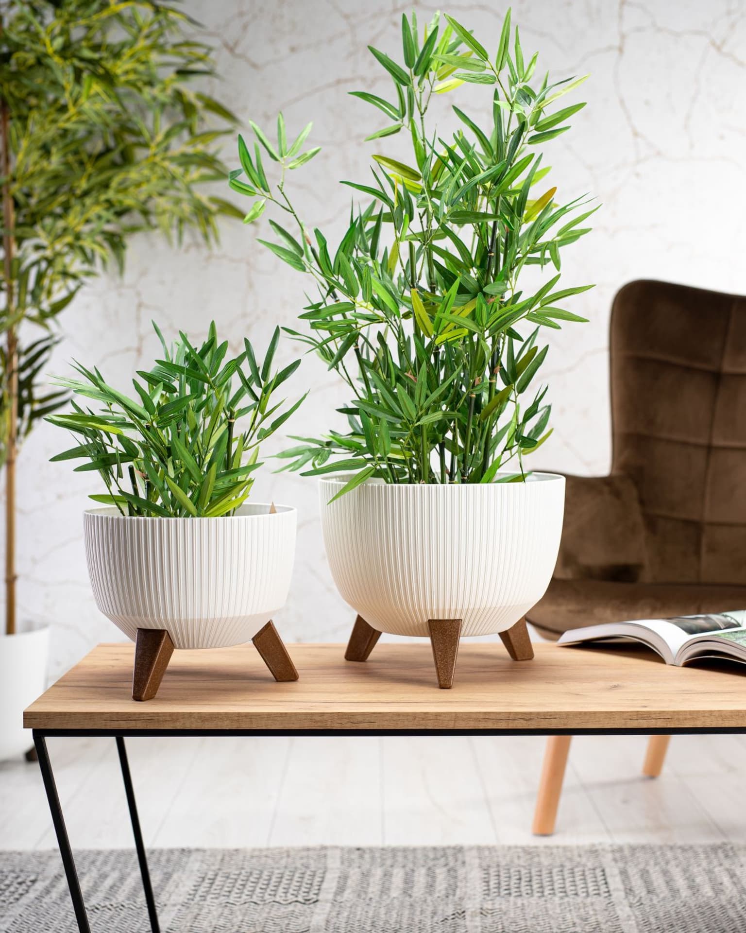 

Donica Rosa linea ECO recykling biała 24xh15 cm