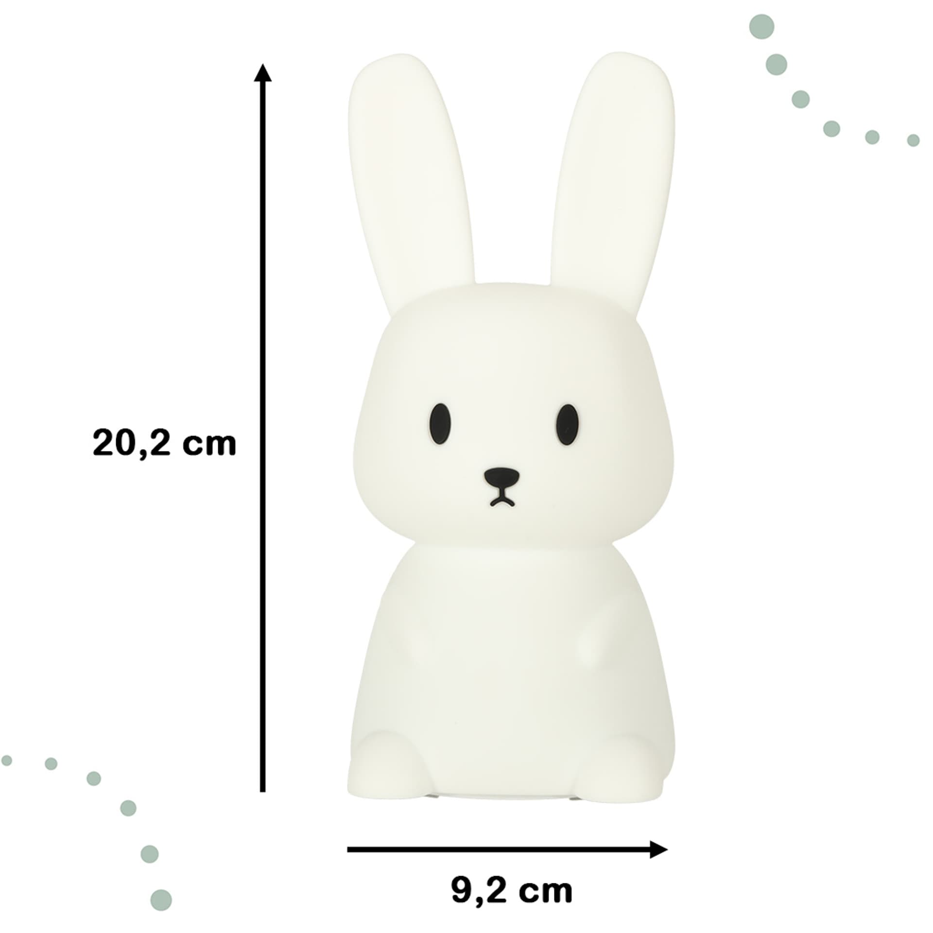 

Lampka nocna dla dzieci silikonowa 8 LED USB biała króliczek