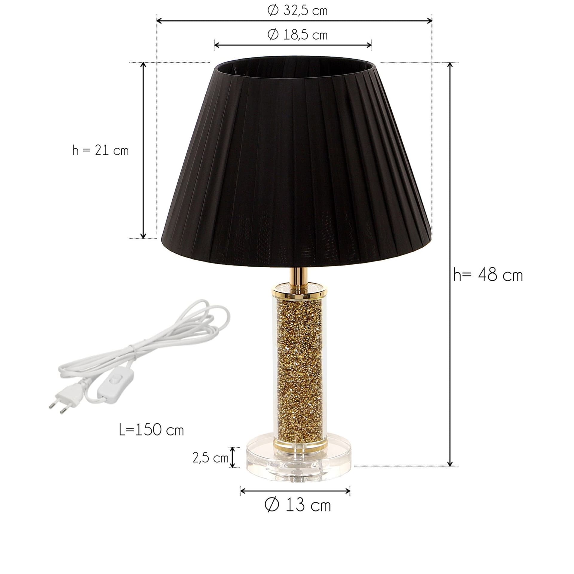 

lampa stołowa francuskie złoto h=48cm