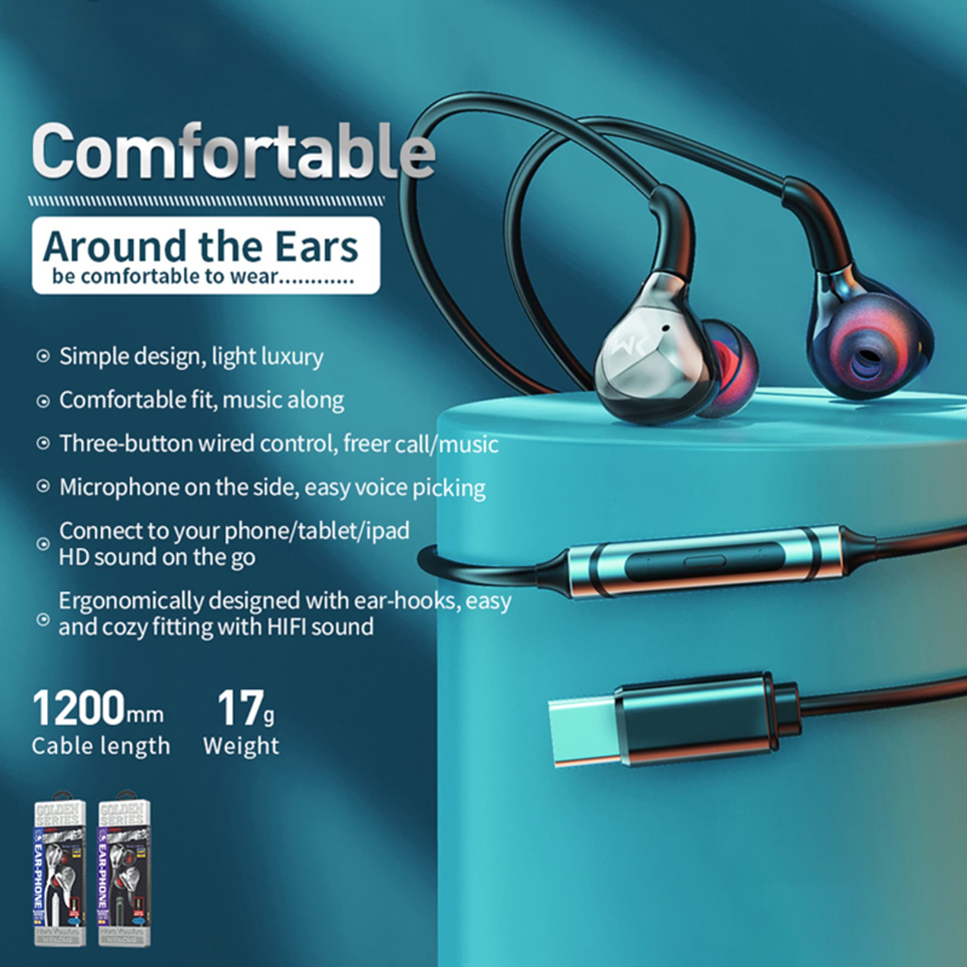 

WEKOME YC06 Blackin Series - Słuchawki przewodowe HiFi USB-C (Biały)
