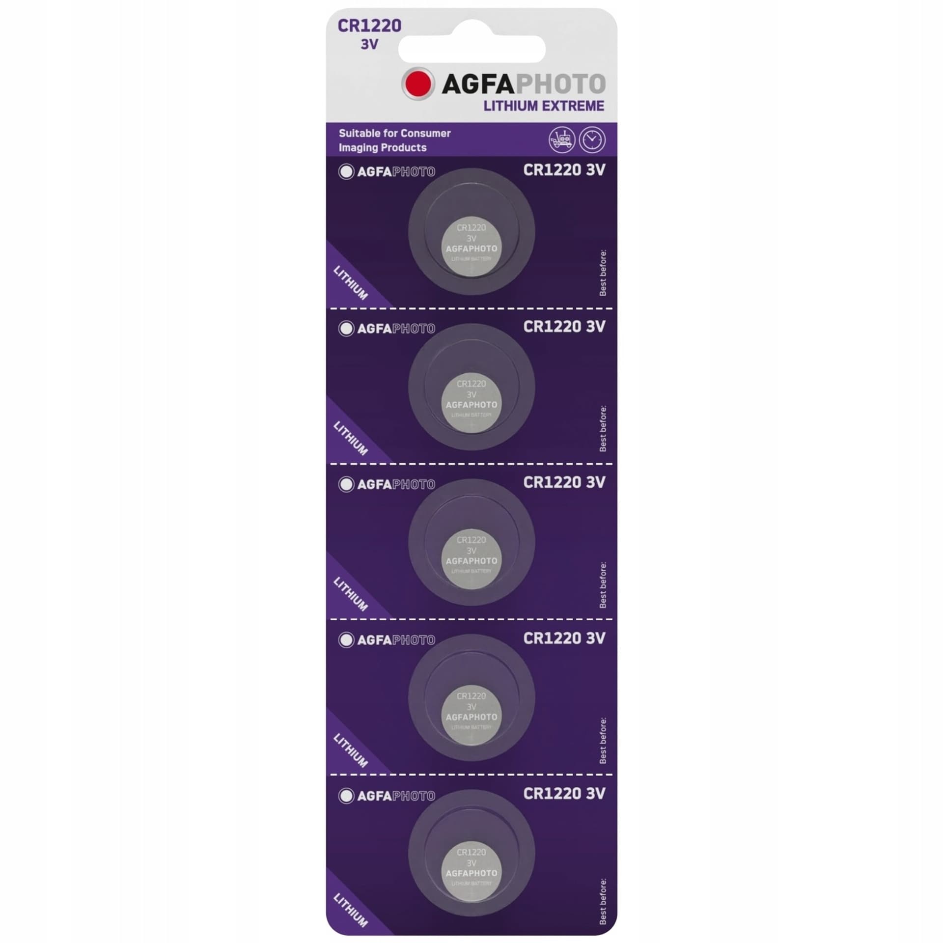 

Bateria AgfaPhoto CR1220 5szt./blist.