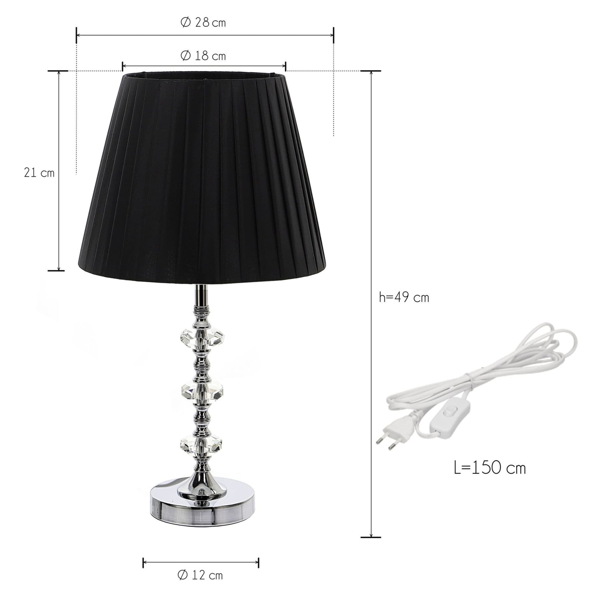 

lampa stołowa h=49cm