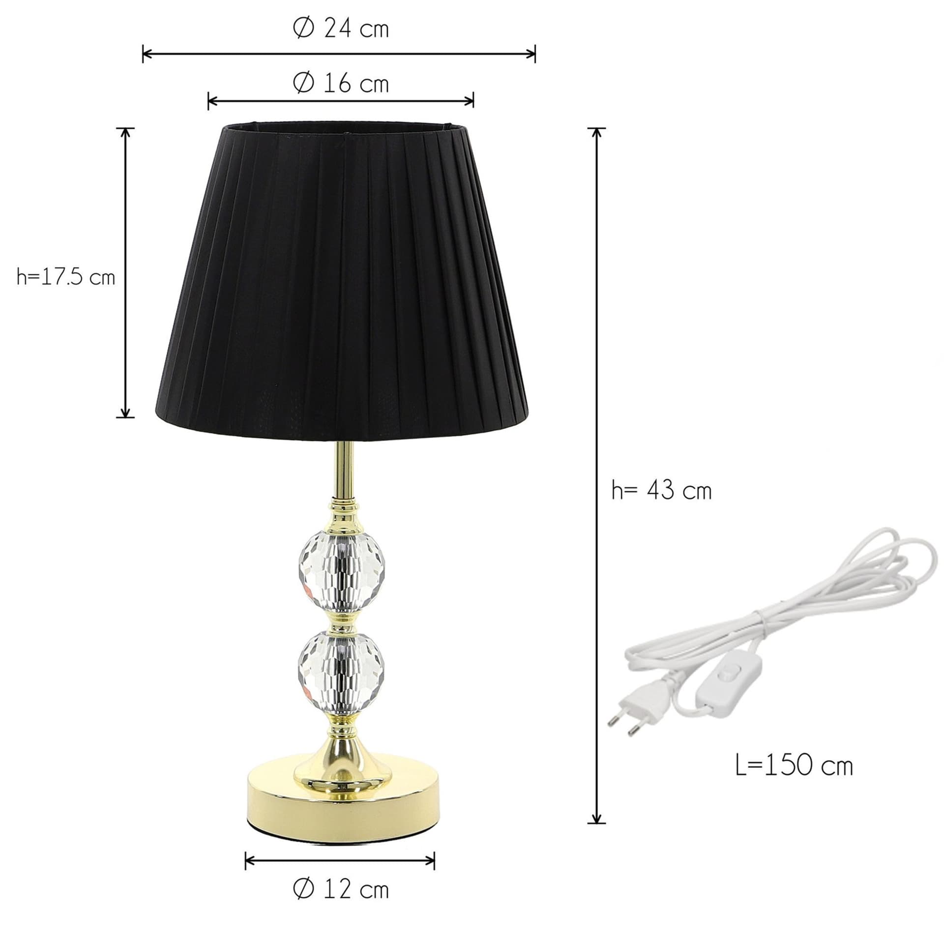 

lampa stołowa h=43cm
