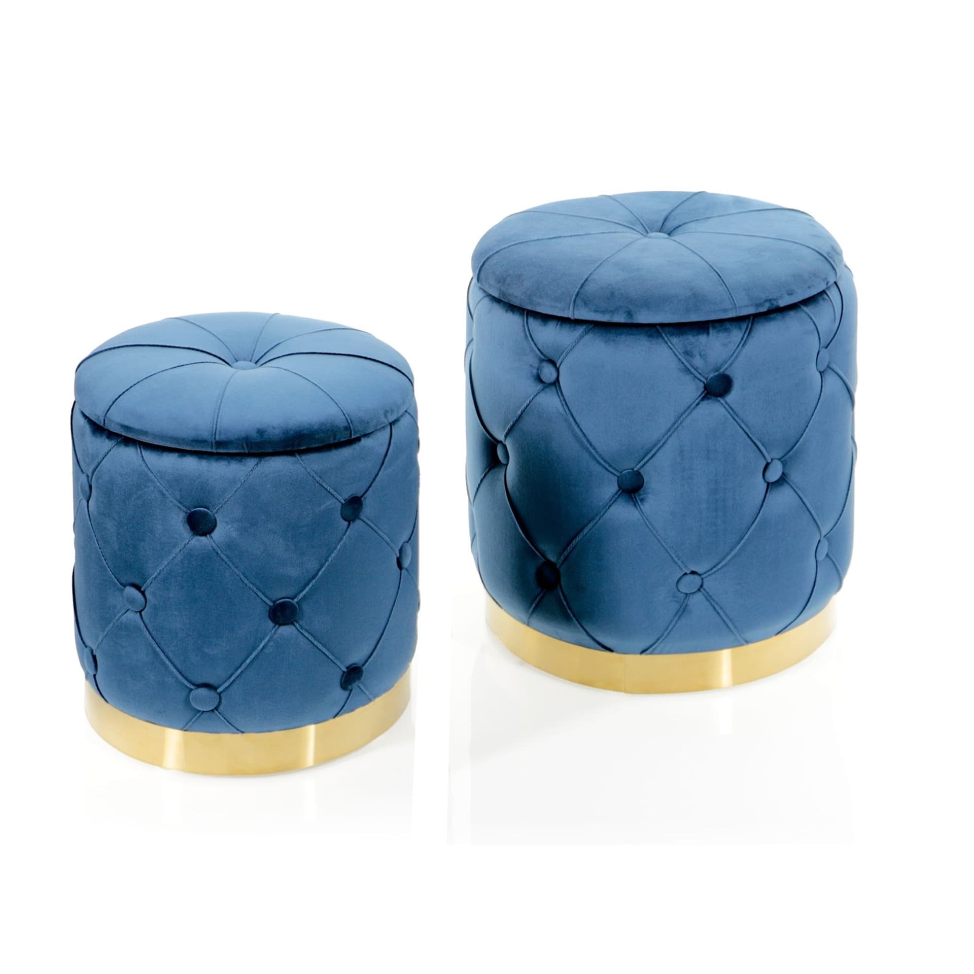 

Pufa Milena z pojemnikiem s/2 niebieska h=35,5/43cm