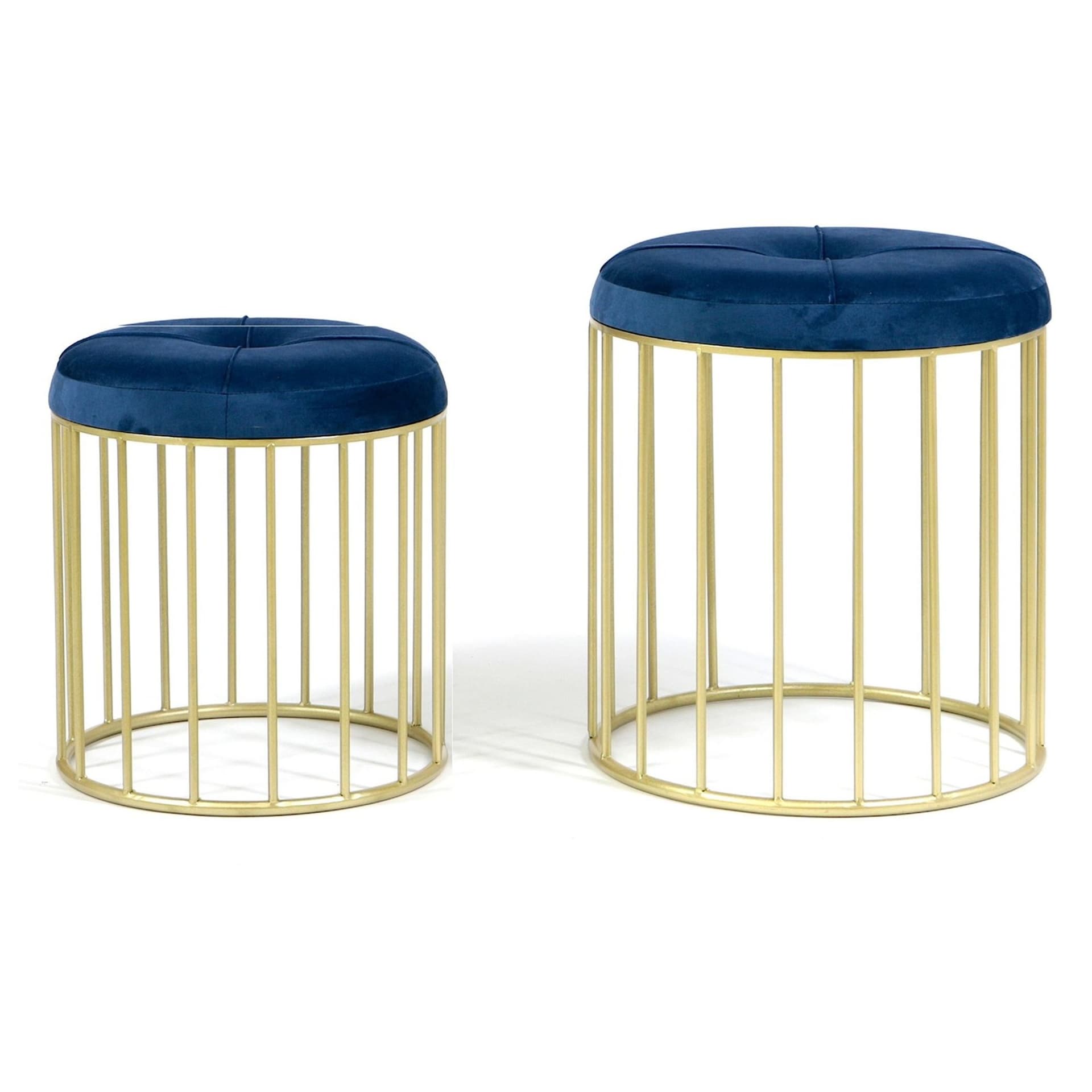 

Pufa Elba S/2 niebieska/zł H=38,5/44cm