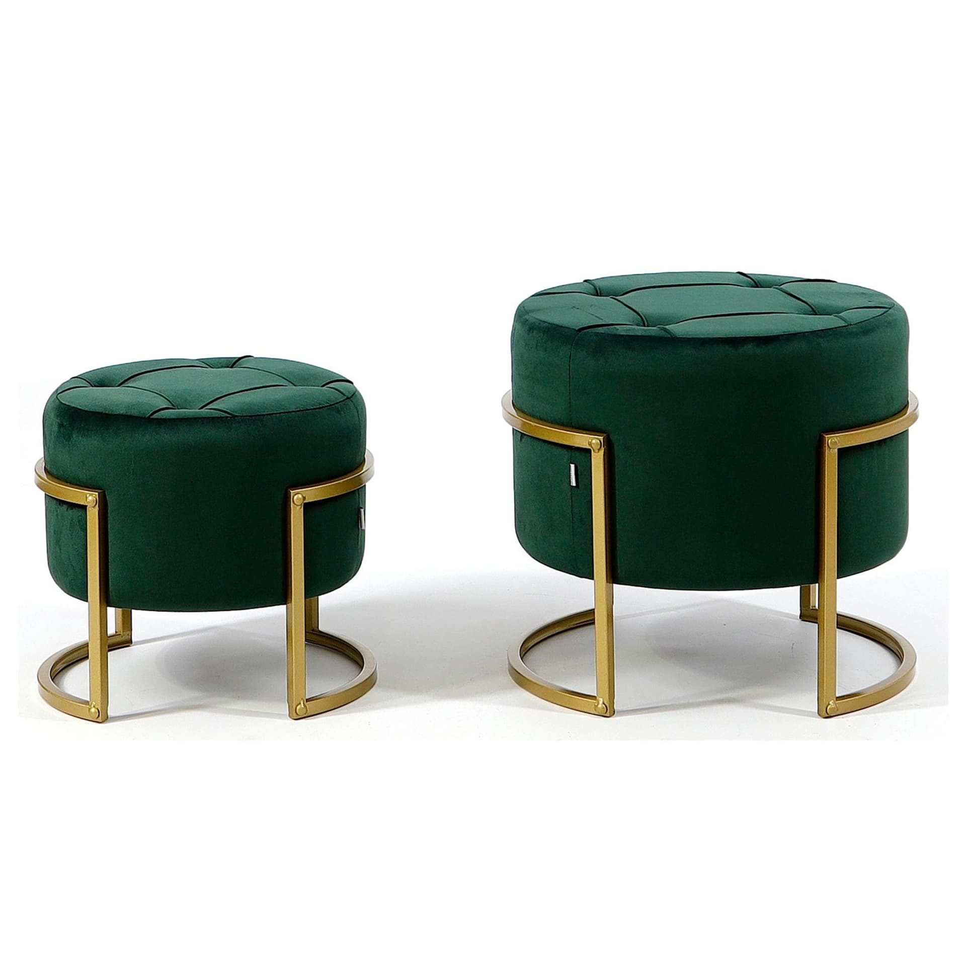 

Pufa Jipp-butelkowa zieleń/zł, S/2 h=36/44cm