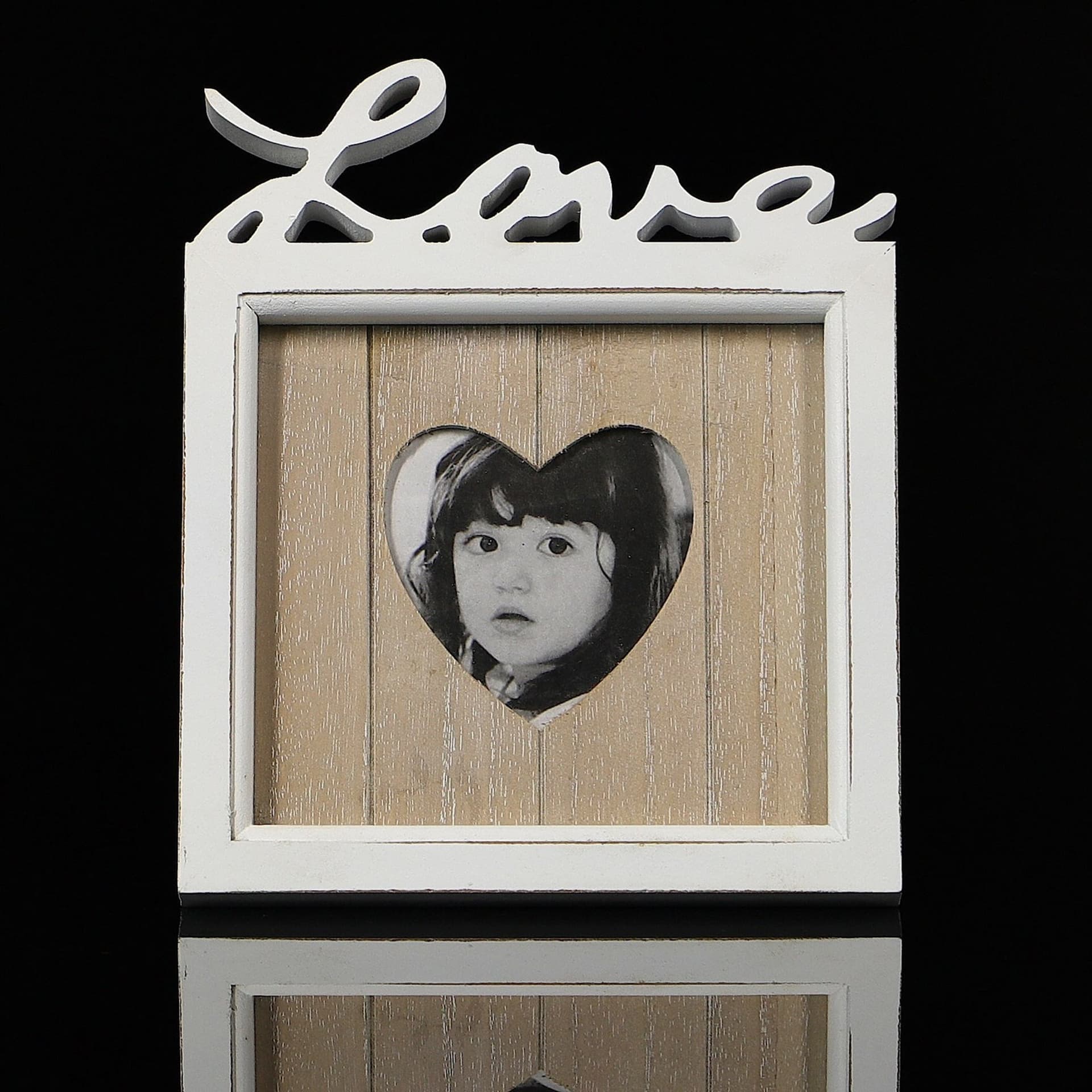 

drewniana nowoczesna ramka ,,love'' 20×24cm