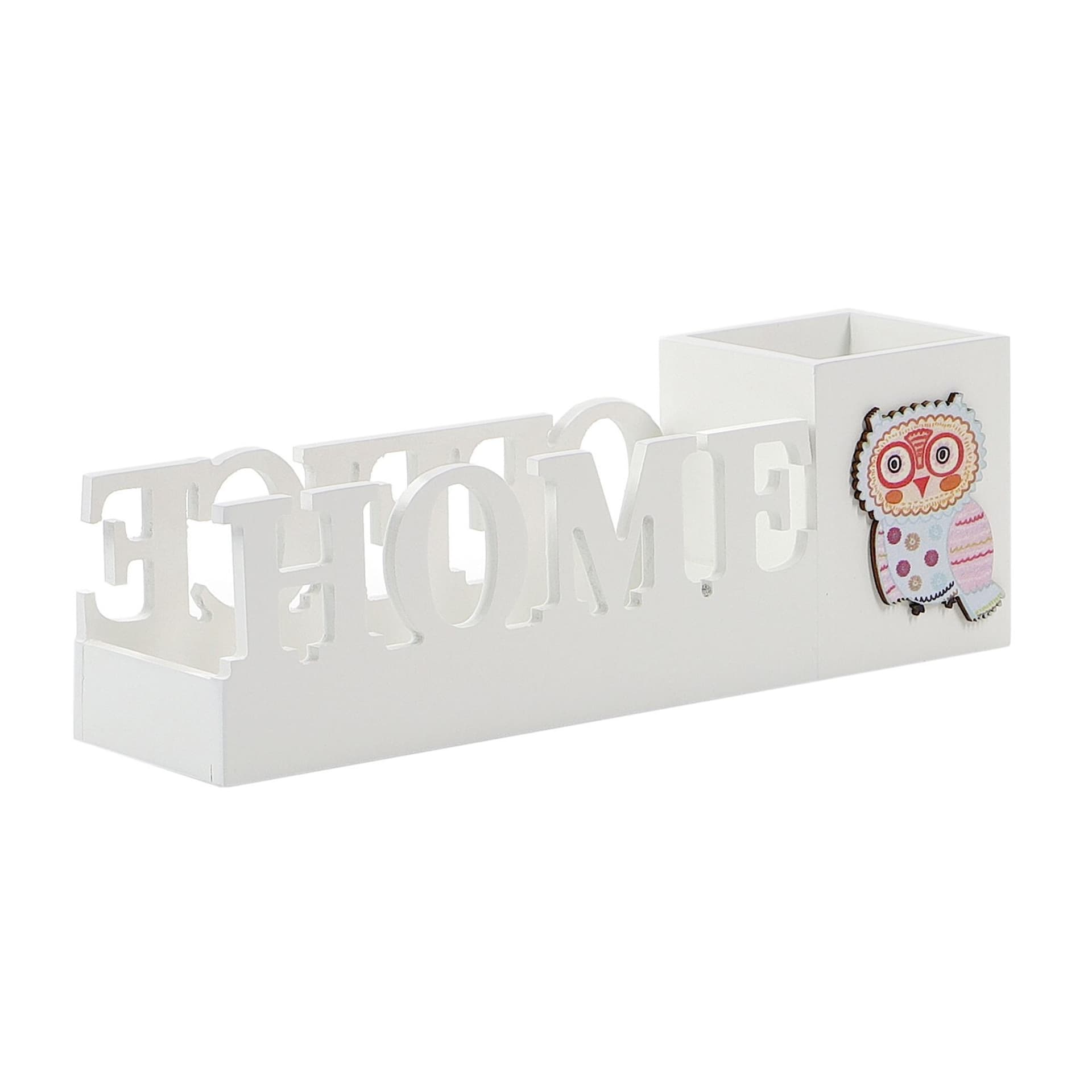 

mały organizer biurkowy z żółtą sową 30,5×8×10cm