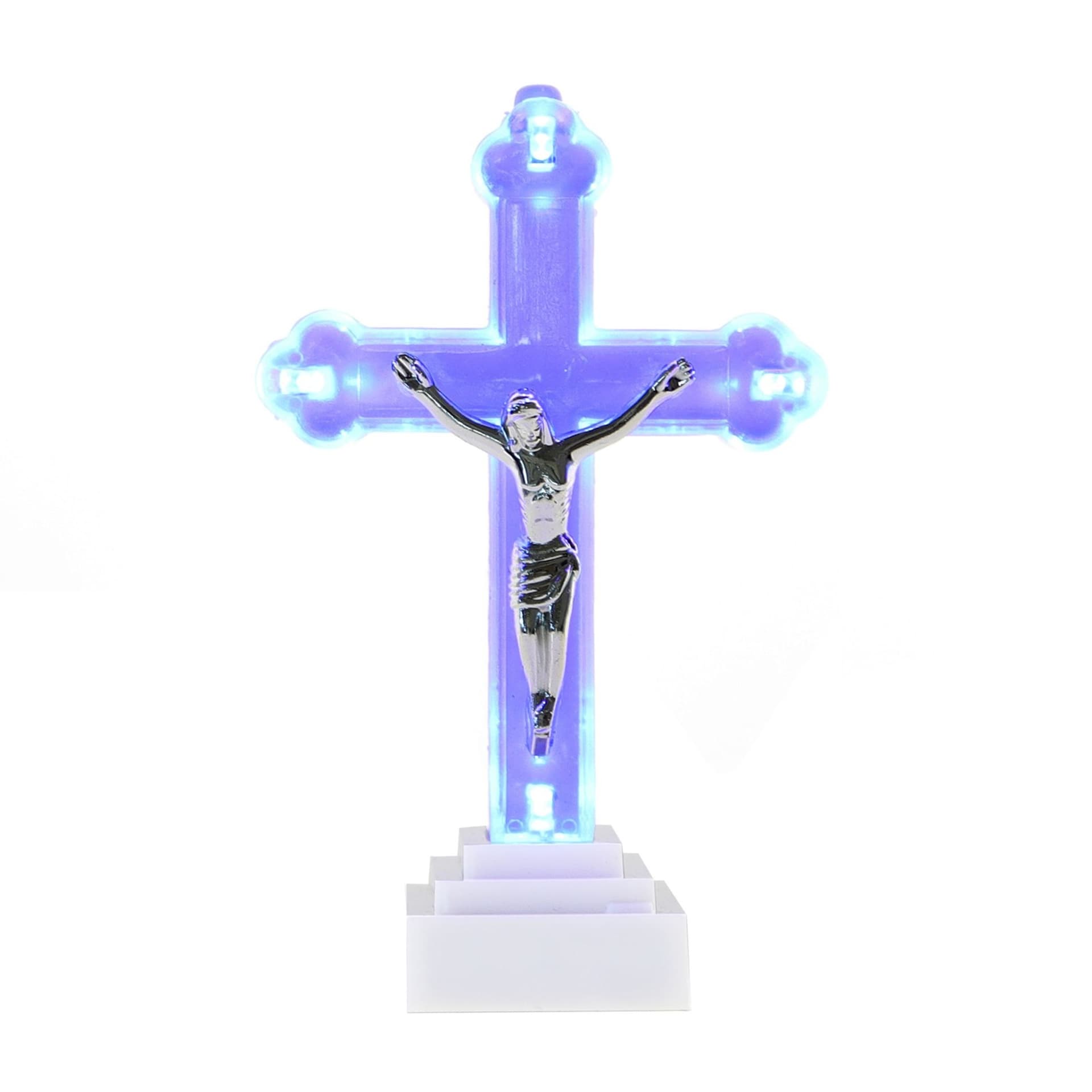 

mały krzyżyk LED - niebieski 7,7×5,5×13cm