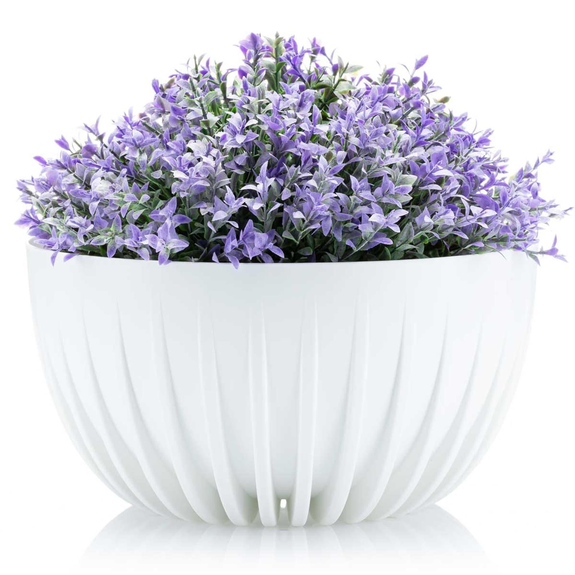 

Donica Stripped ECO recykling biała 30xh16 cm