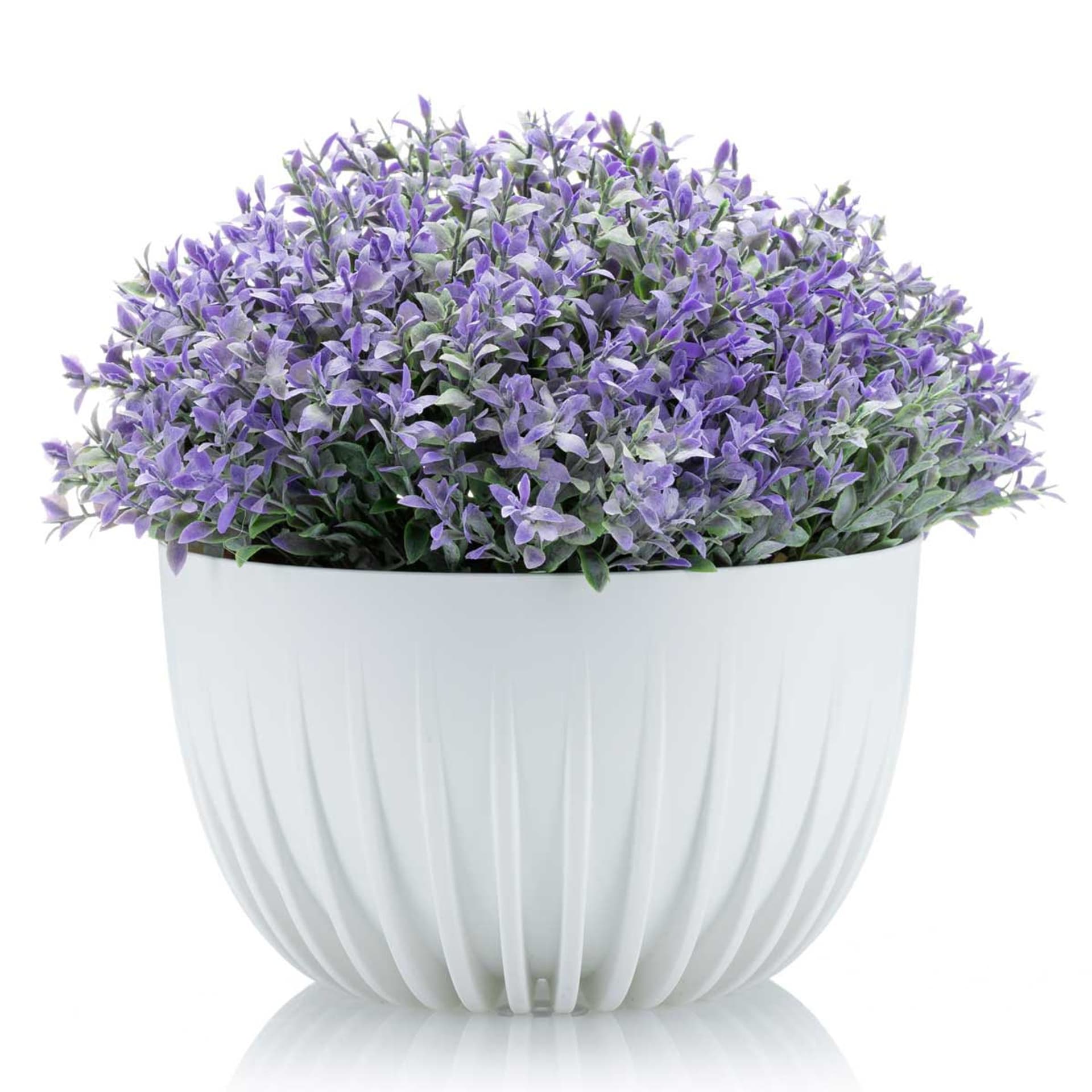 

Donica Stripped ECO recykling biała 24xh14 cm