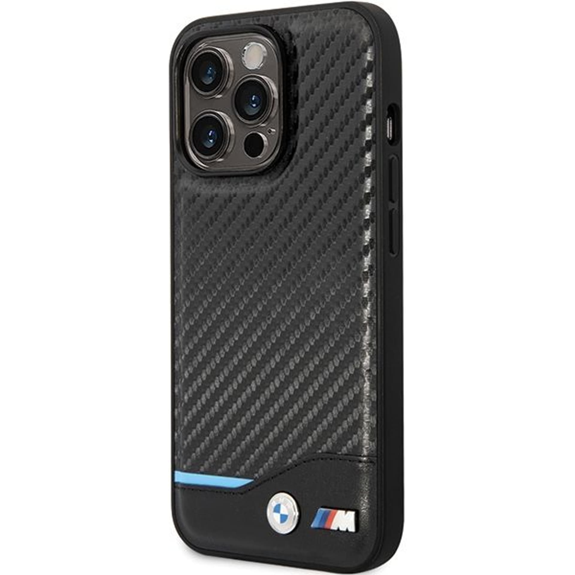 

Etui BMW BMHCP13L22NBCK iPhone 13 Pro / 13 6.1" czarny/black hardcase Leather Carbon