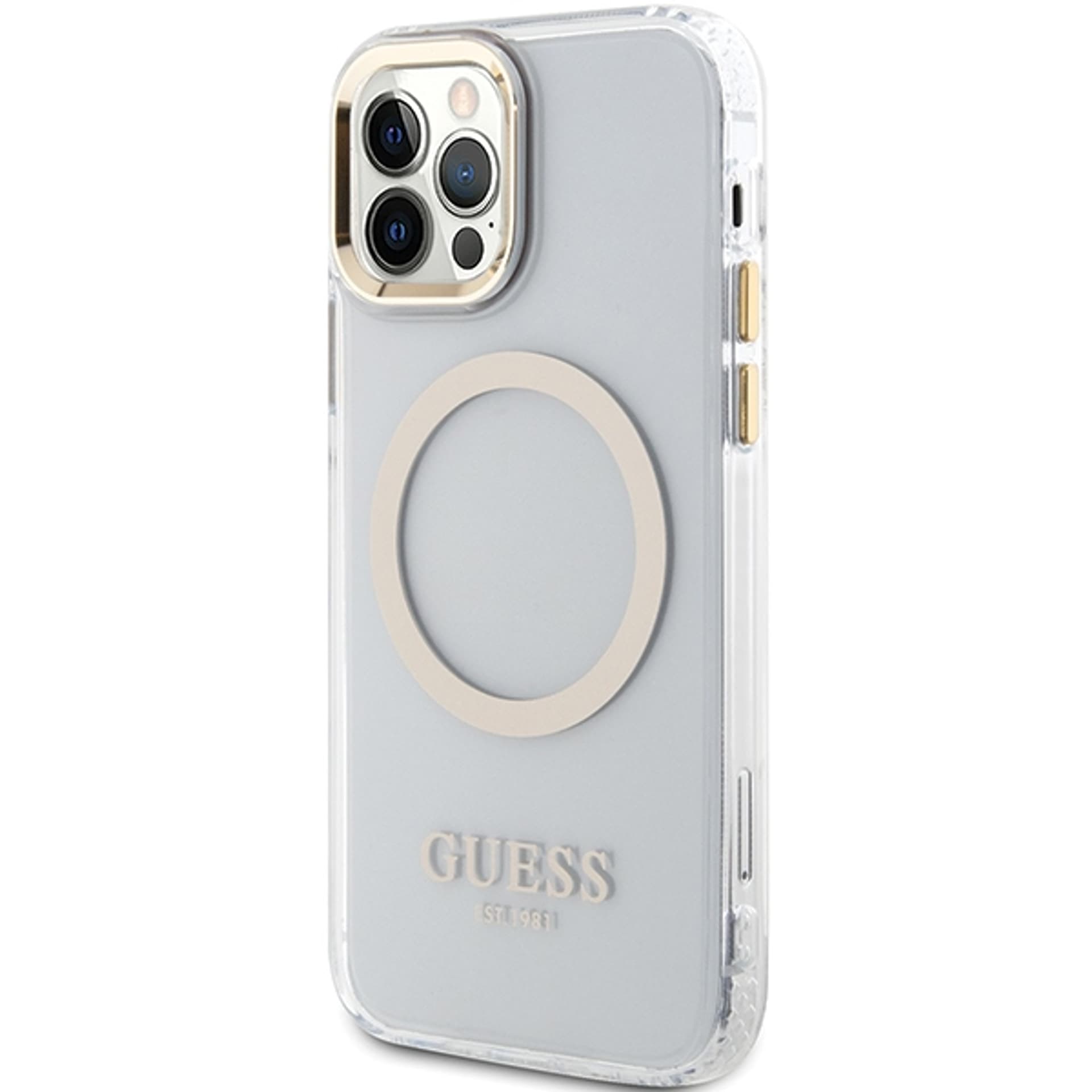 

Guess GUHMP12MHTRMD iPhone 12/12 Pro 6.1" złoty/gold hardcase Metal Outline Magsafe