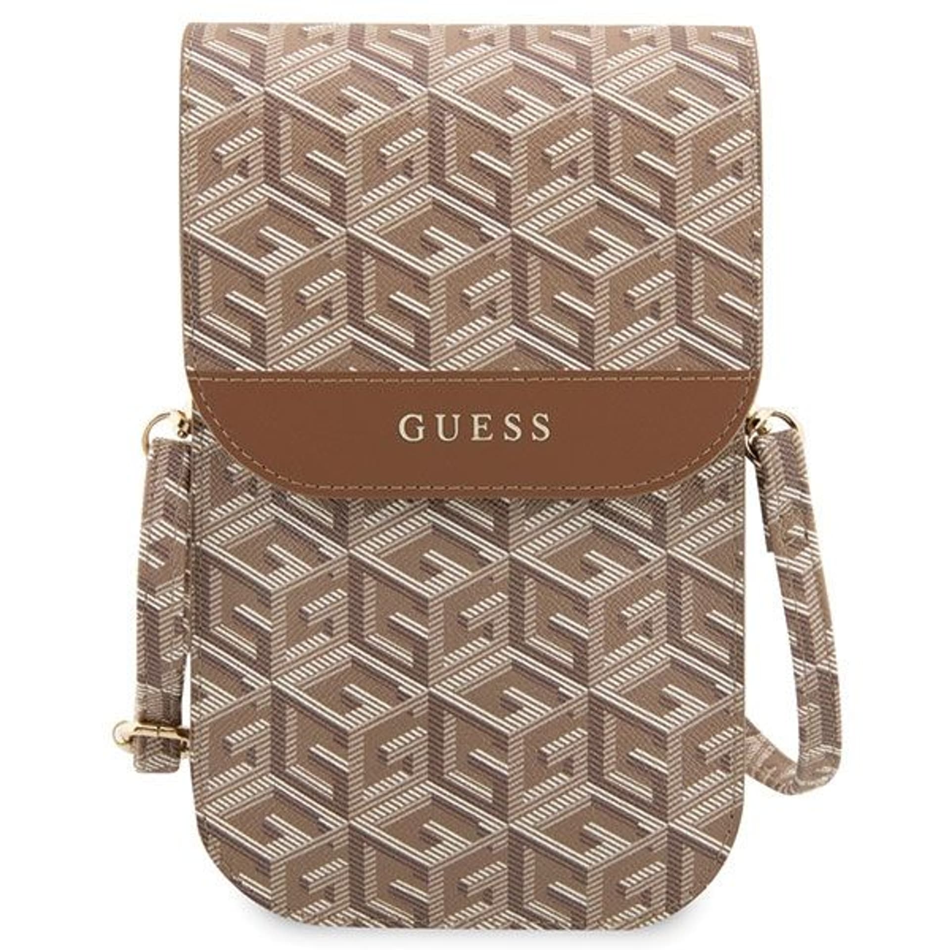 

Guess Torebka GUWBHGCFSEW brązowy/brown GCube Stripe