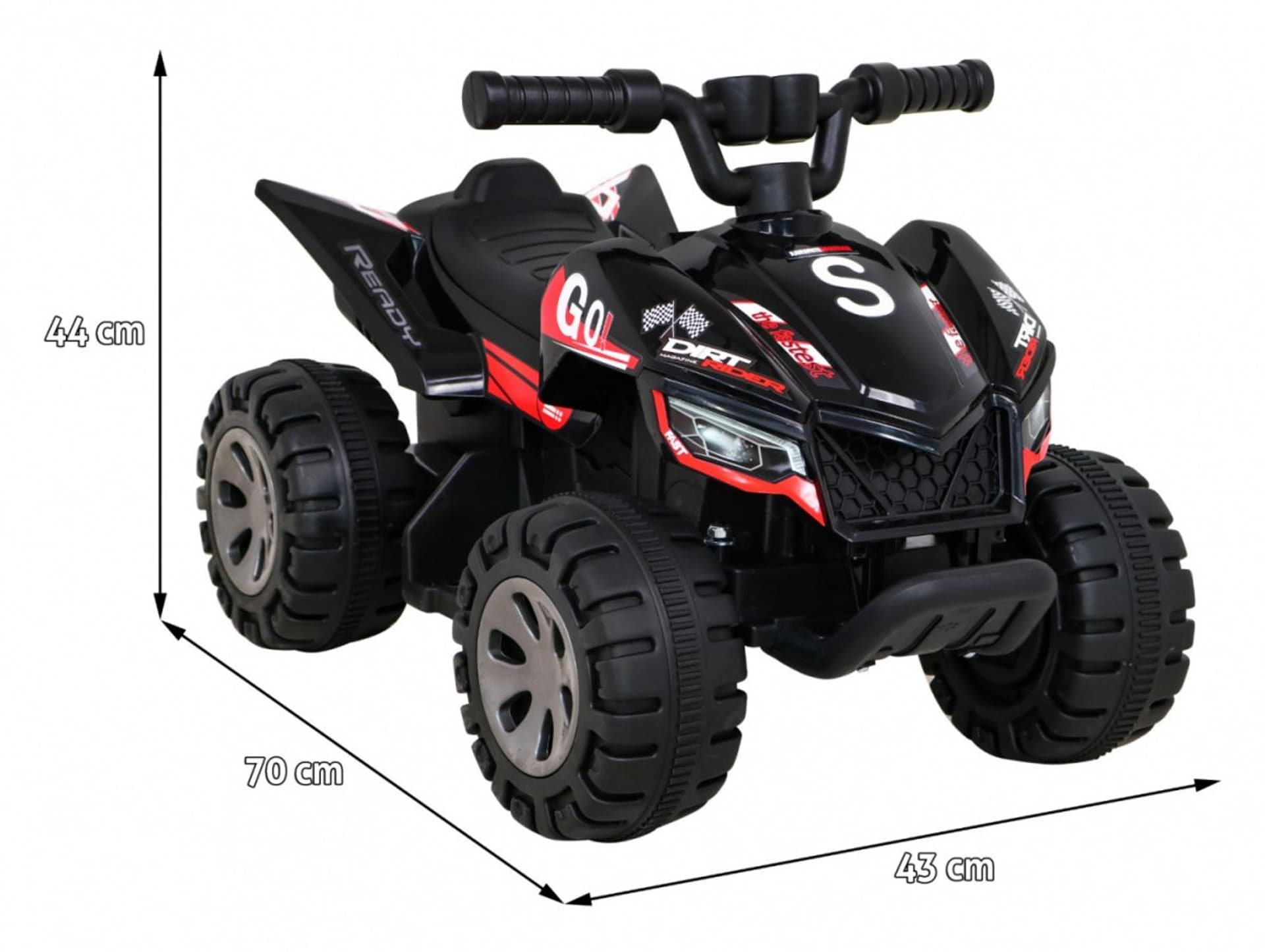 

Quad The Fastest na akumulator dla dzieci Czarny + Silnik 25W