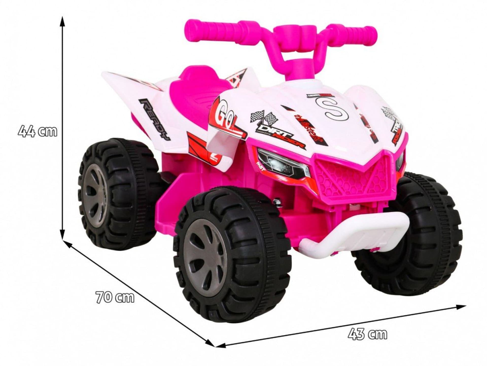 

Quad The Fastest na akumulator dla dzieci Różowy + Silnik 25W