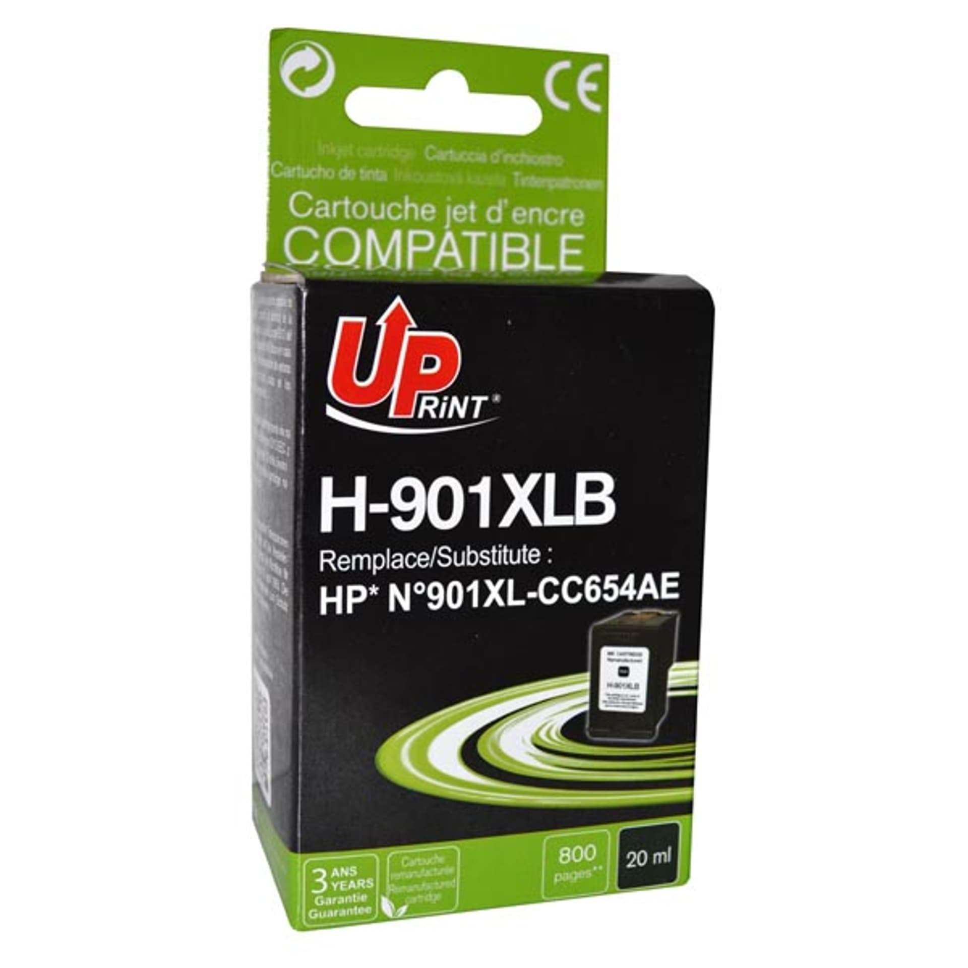 

UPrint kompatybilny ink / tusz z CC654AE, HP 901XL, black, 20ml, H-901XLB, dla HP OfficeJet J4580